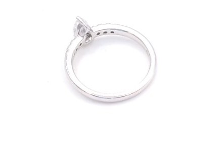 solitaire or blanc 750/1000 diamant synthétique — vue 3