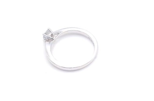solitaire or blanc 750/1000 diamant synthétique — vue 2