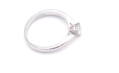 solitaire or blanc 750/1000 diamant synthétique — vue 3