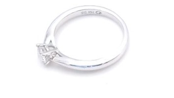 solitaire or blanc 750/1000 diamant synthétique — vue 4