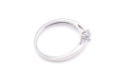 solitaire or blanc 750/1000 diamant synthétique — vue 2