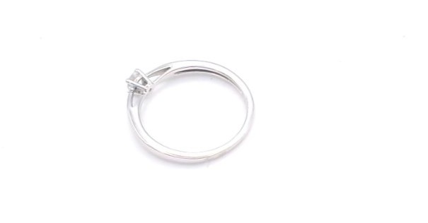 solitaire or blanc 750/1000 diamant synthétique — vue 3