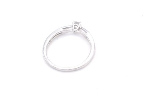 solitaire or blanc 750/1000 diamant synthétique — vue 2