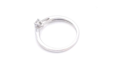 solitaire or blanc 750/1000 diamant synthétique — vue 3