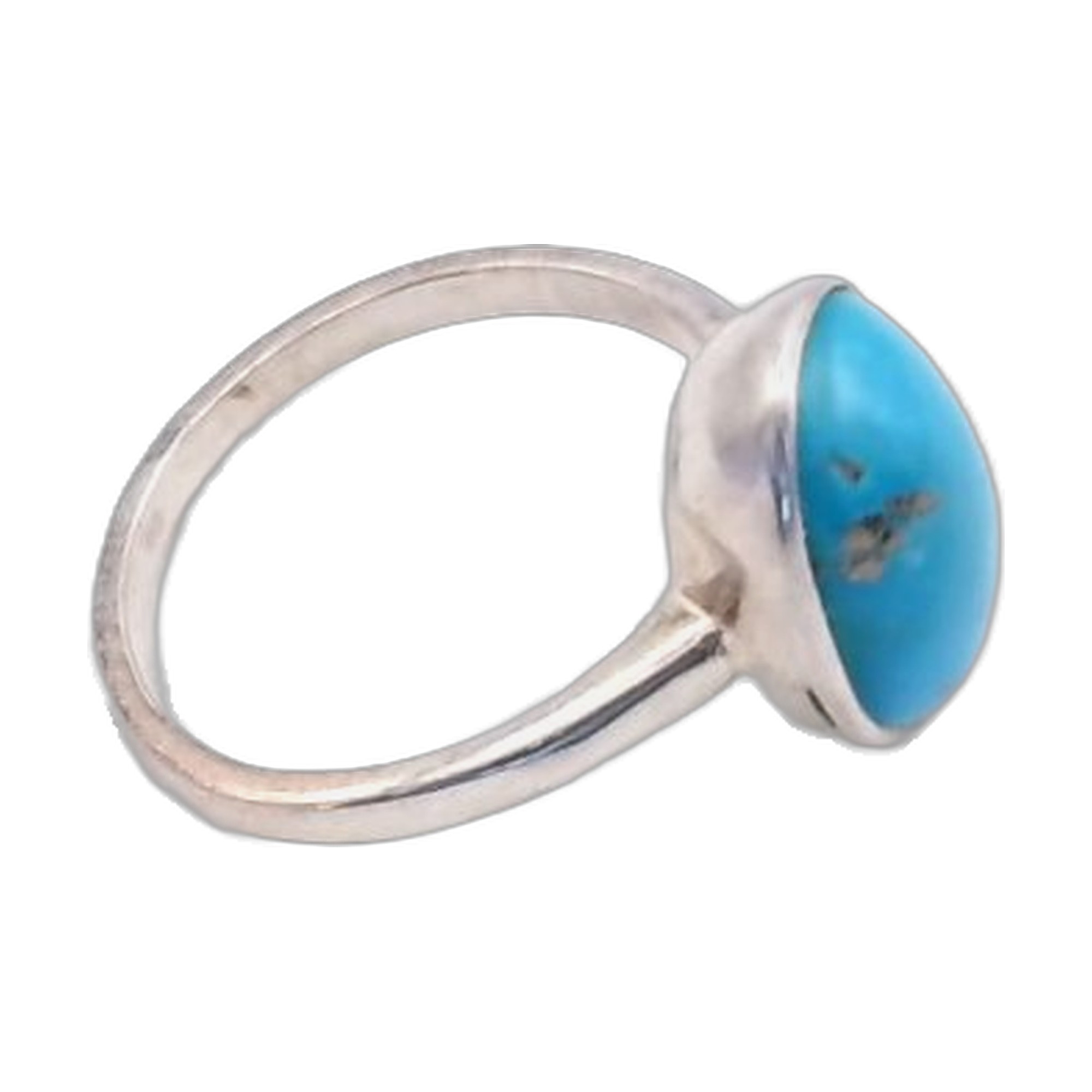 bague turquoise en argent 925/1000 — vue 2