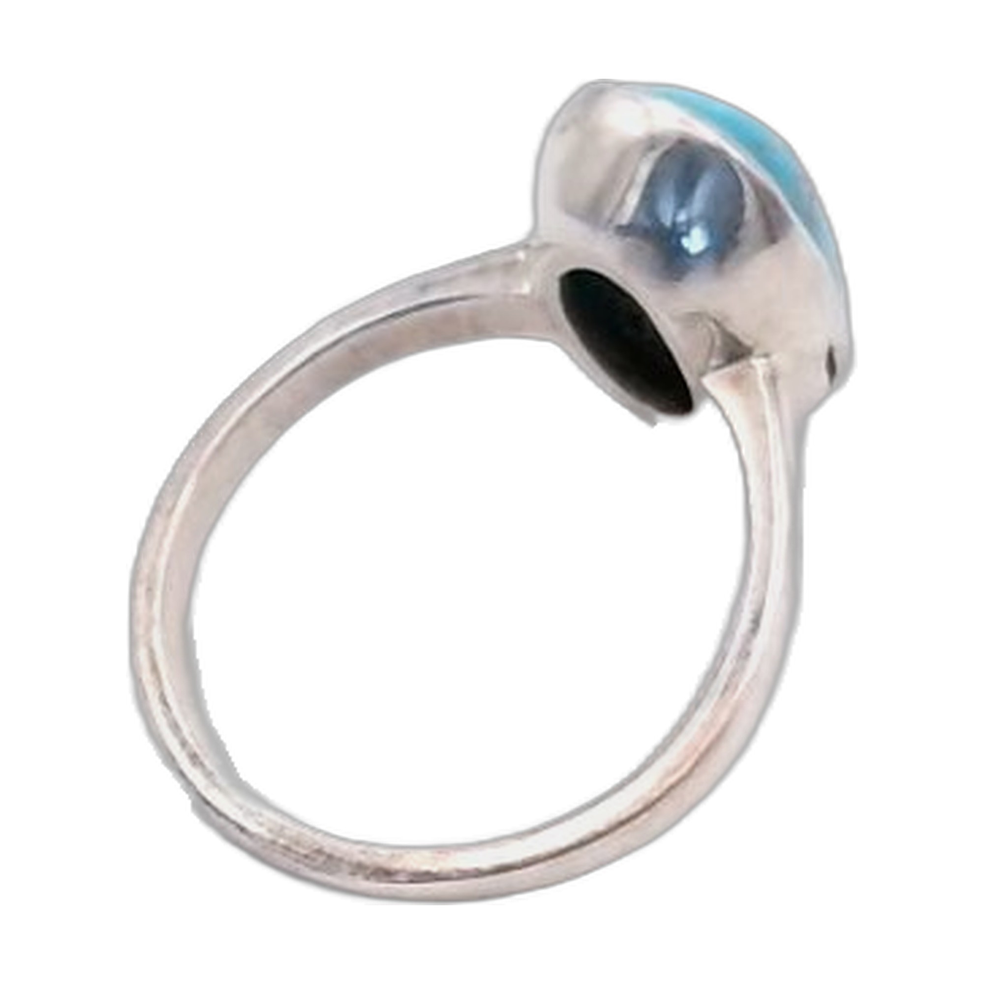 bague turquoise en argent 925/1000 — vue 3