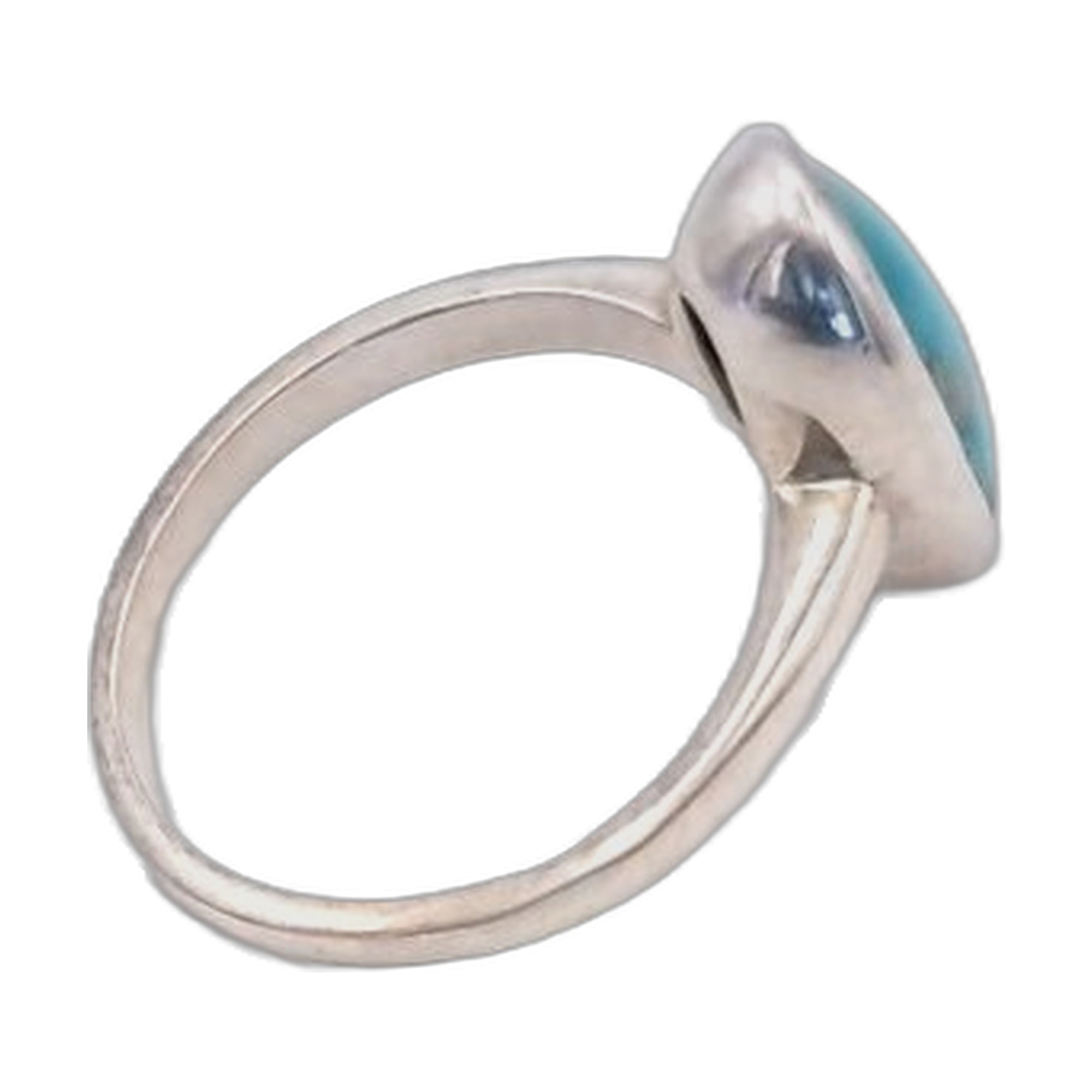 bague turquoise en argent 925/1000 — vue 4