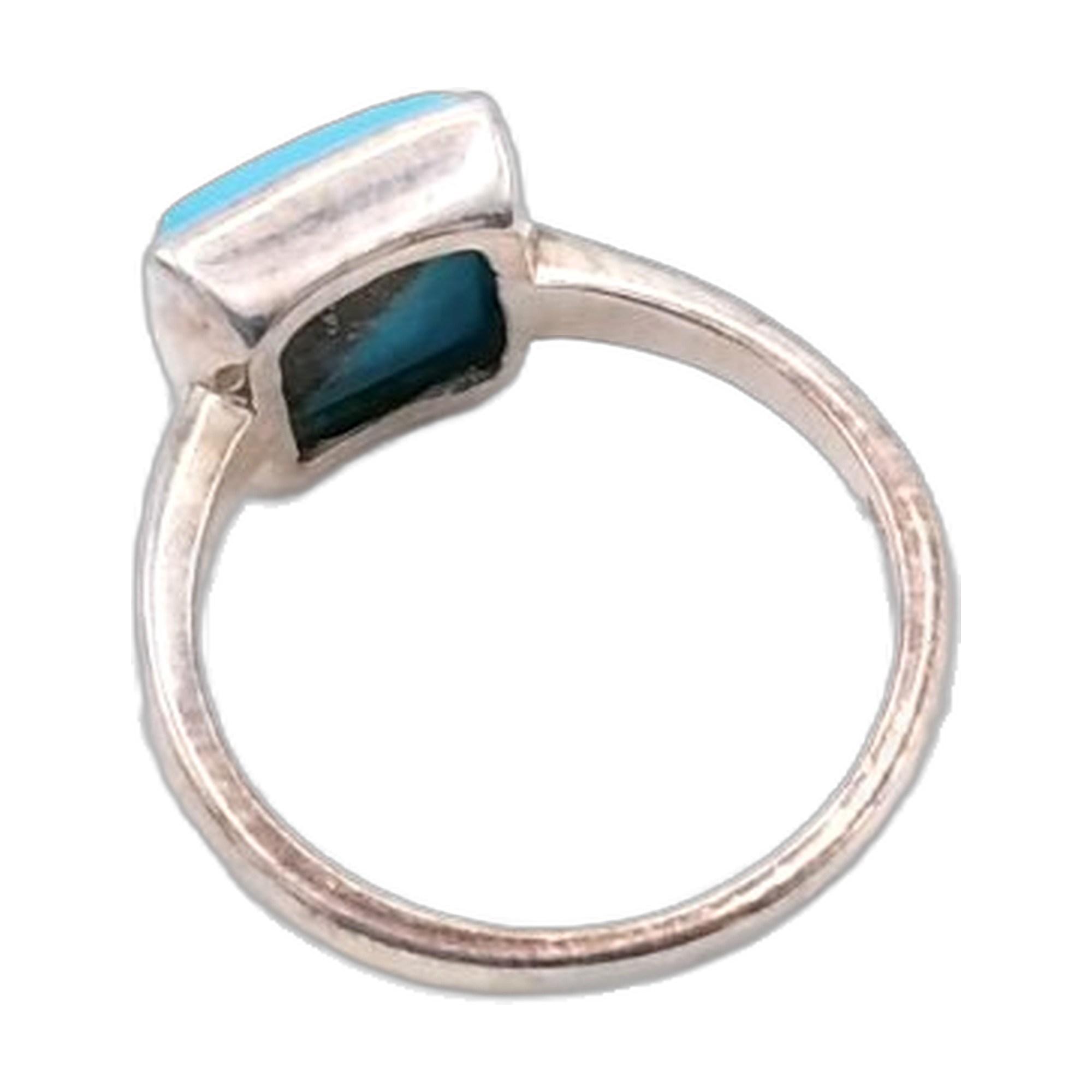 bague turquoise argent 925/1000 — vue 2