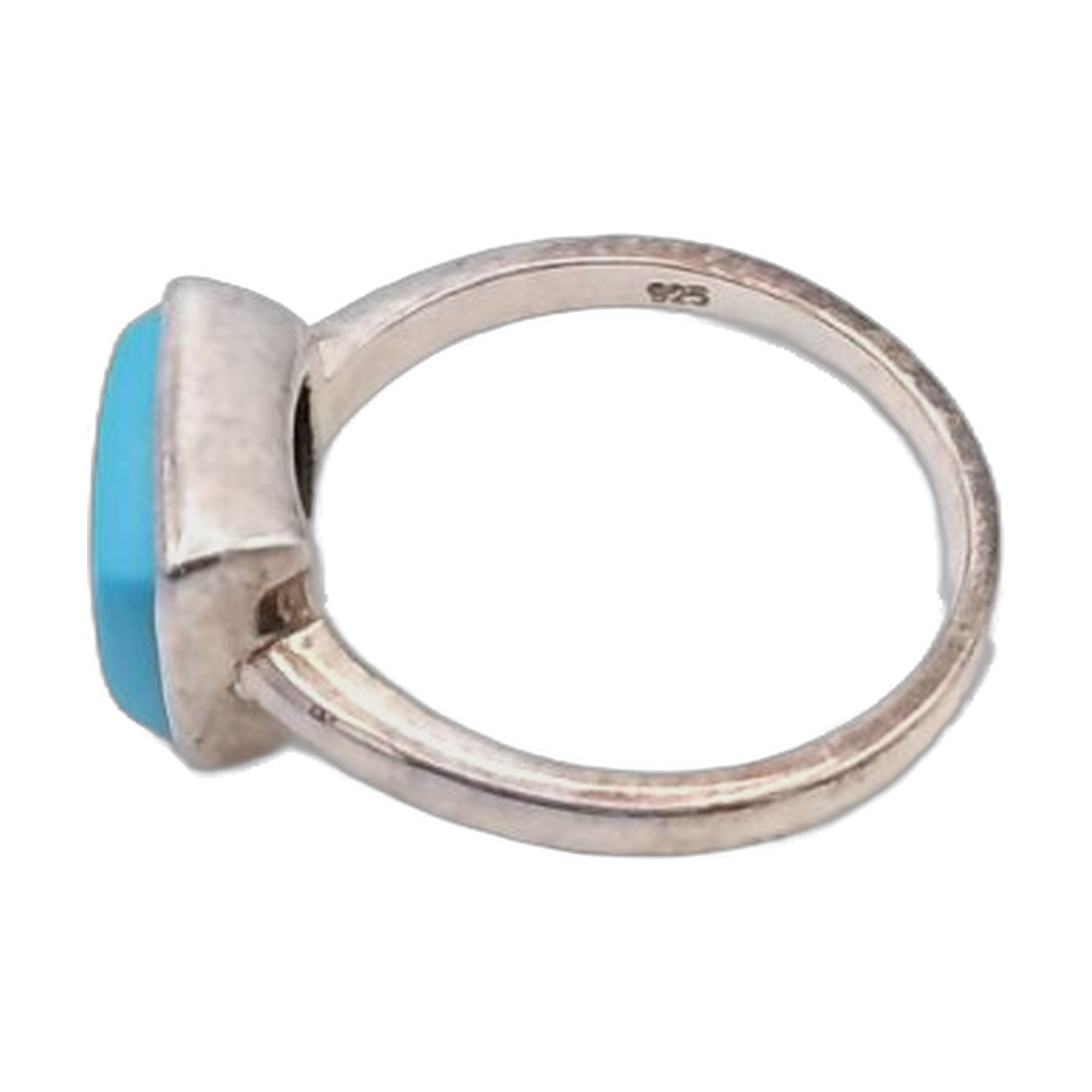 bague turquoise argent 925/1000 — vue 3