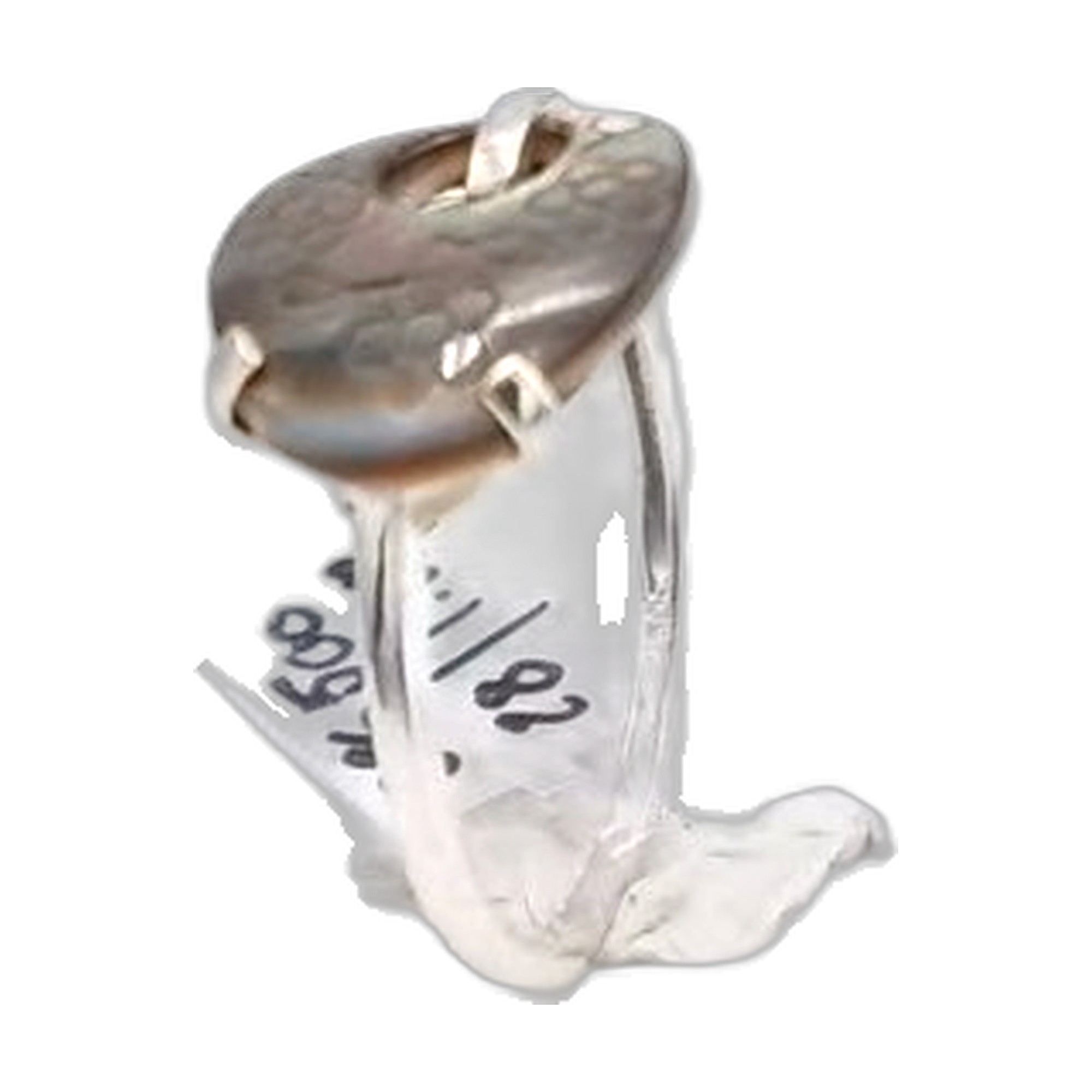 bague nacre Polynésie francaise  gravée — vue 2