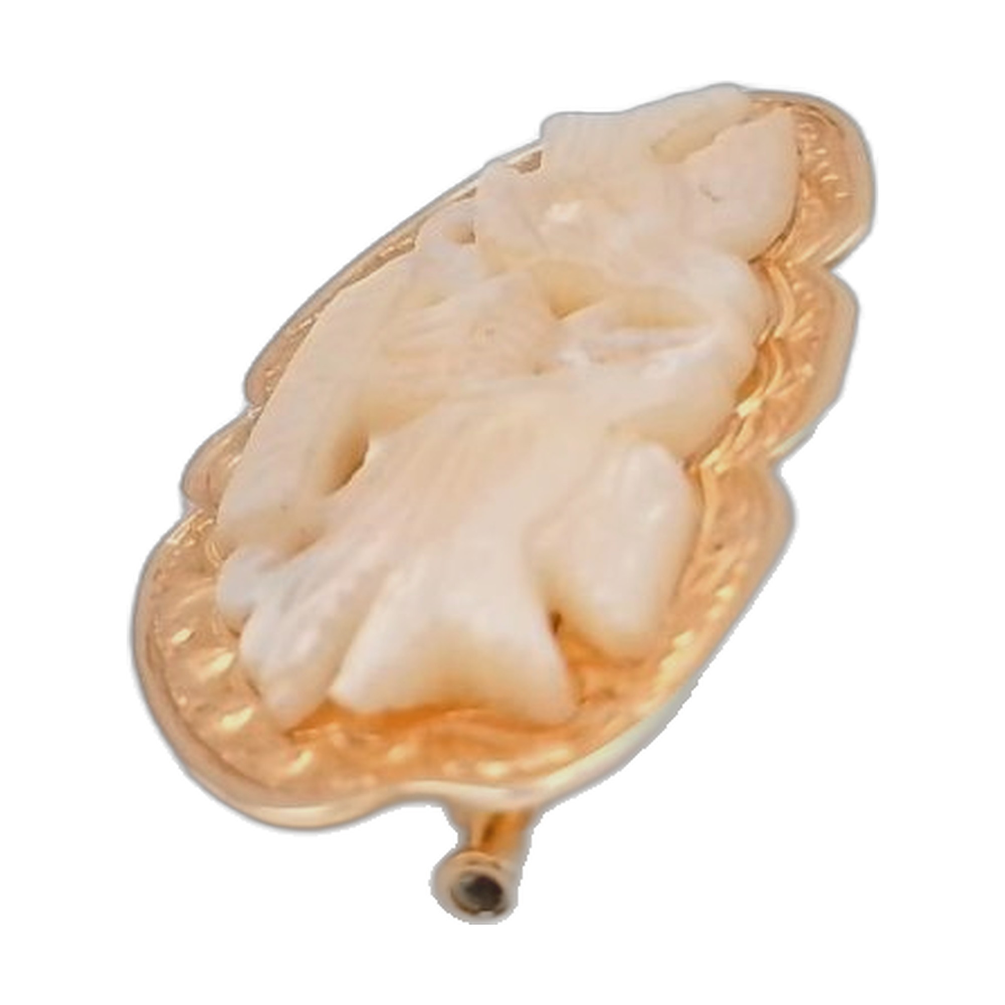 broche or jaune 18k 750/1000 avec camé originale — vue 5
