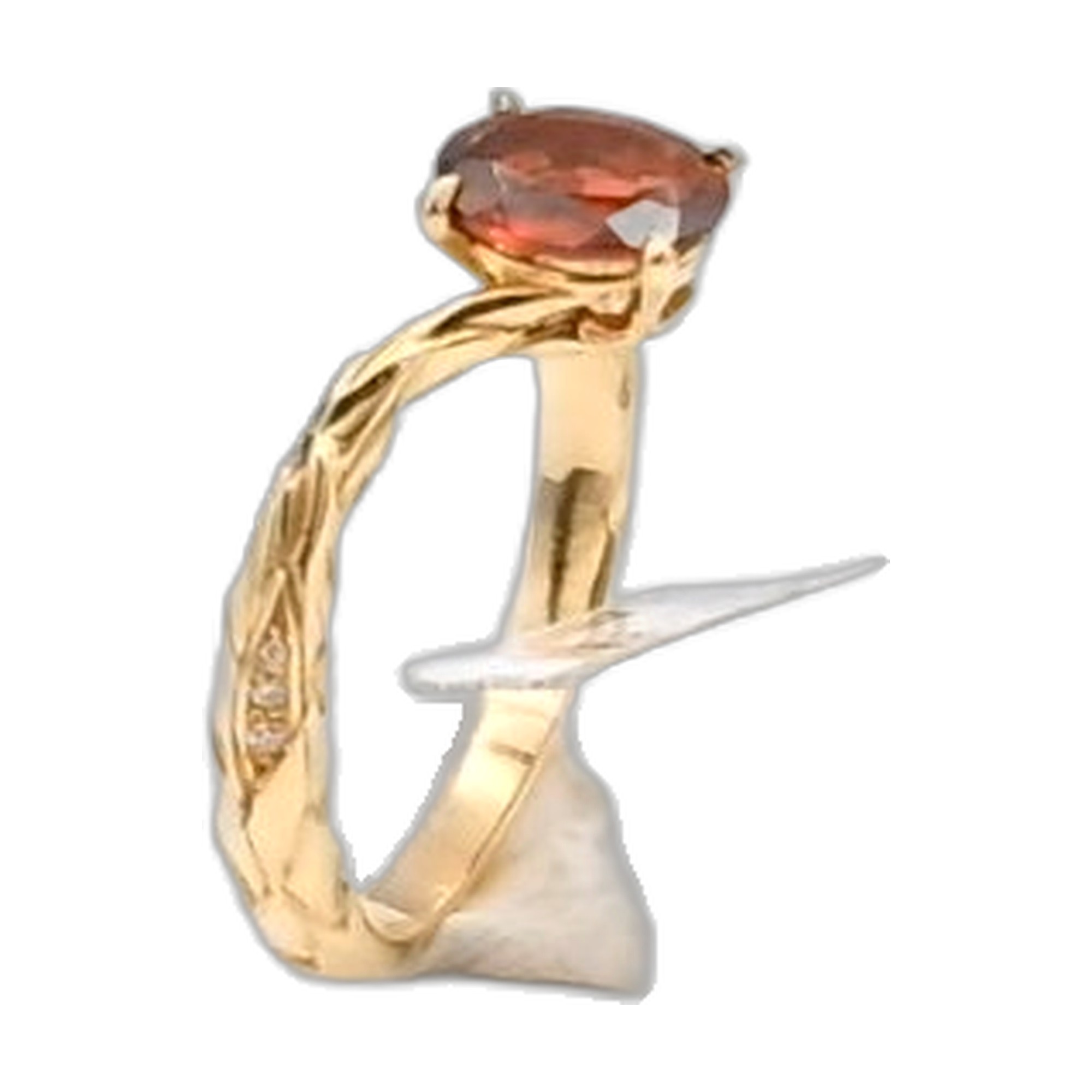 creation or jaune 18k 750/1000 sur mesure  arbre floral — vue 3