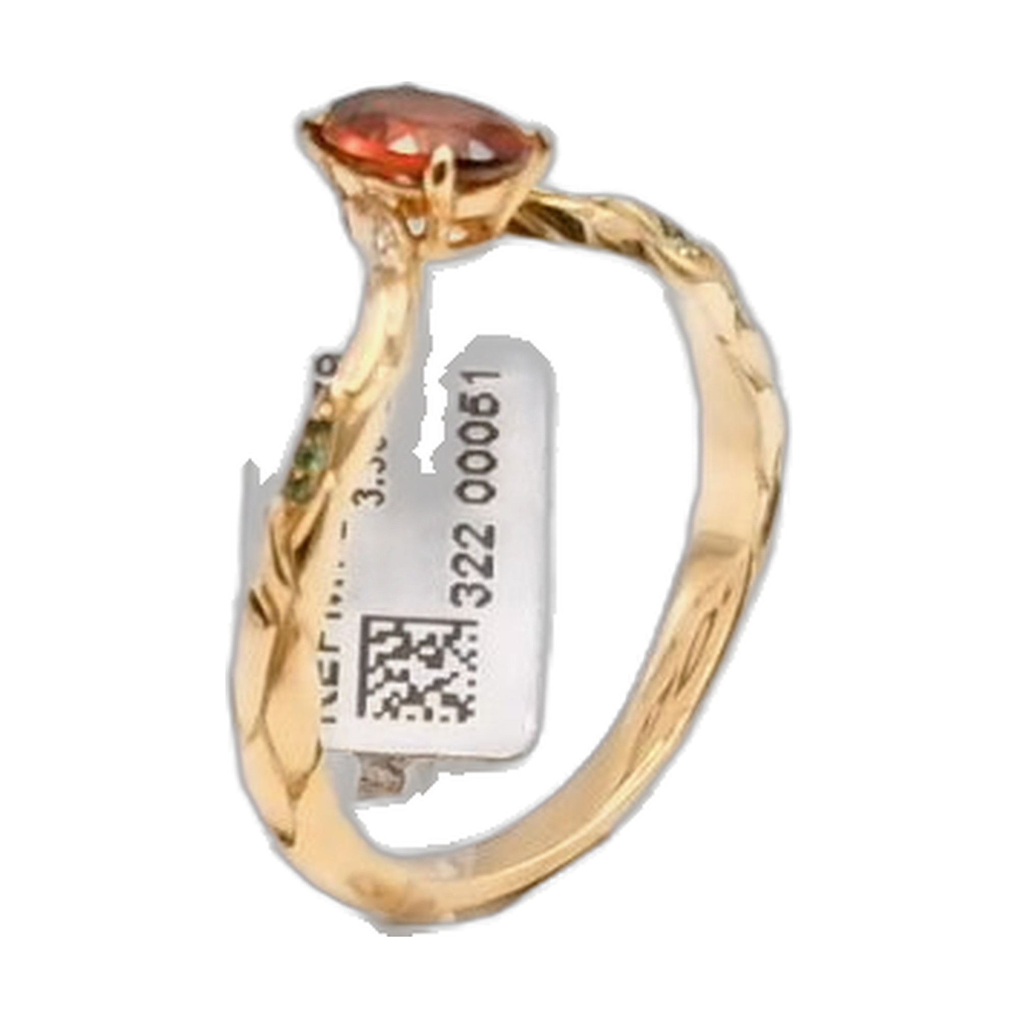 creation or jaune 18k 750/1000 sur mesure  arbre floral — vue 7