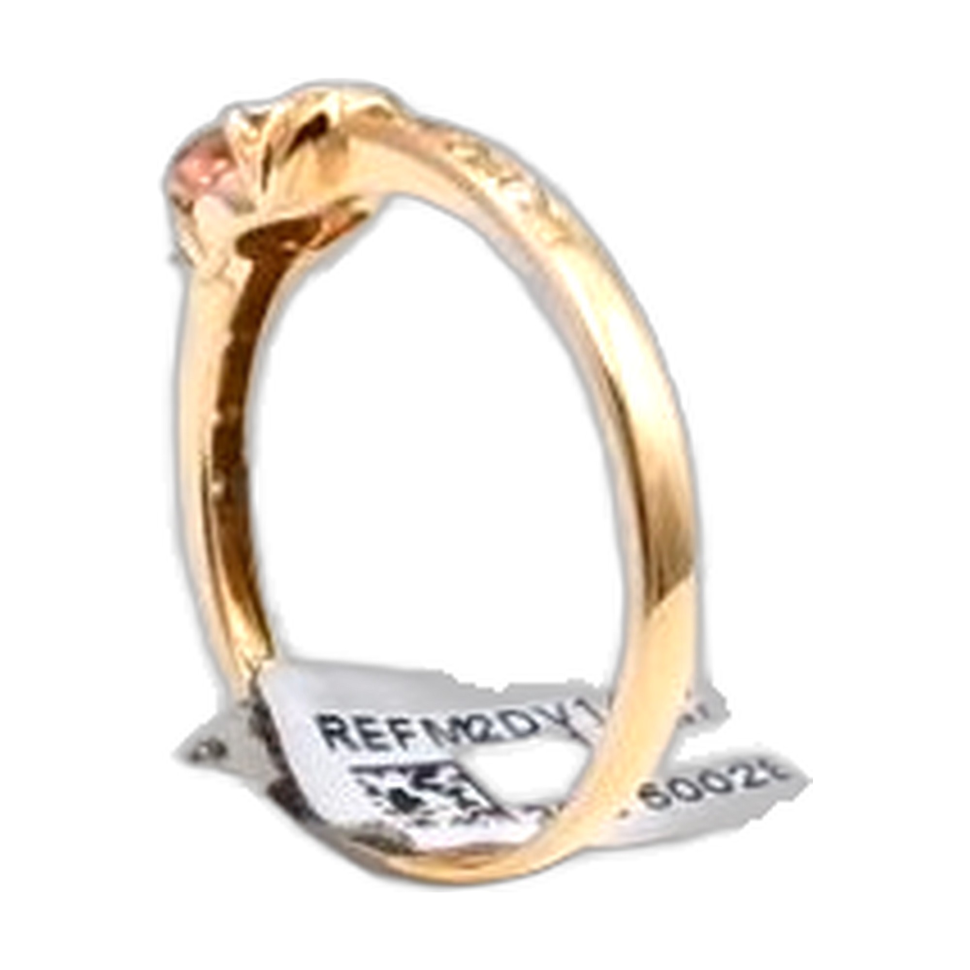bague or rose 18K 750/1000 avec saphir rose oval de 0.8ct — vue 5
