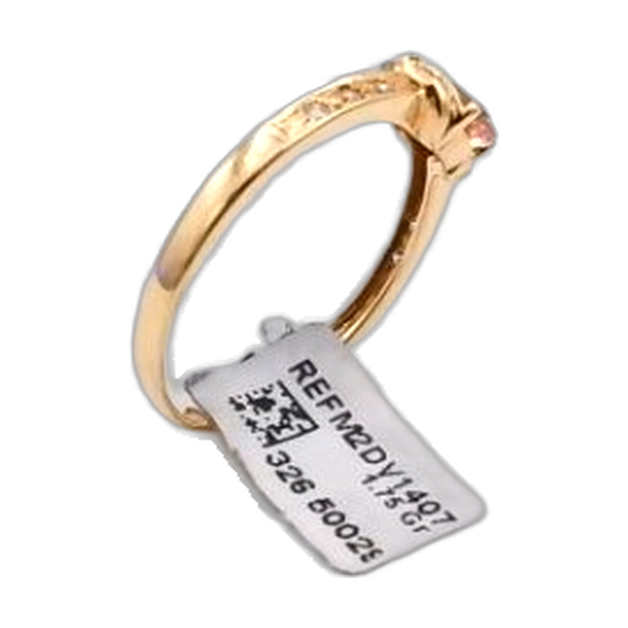 bague or rose 18K 750/1000 avec saphir rose oval de 0.8ct — vue 8
