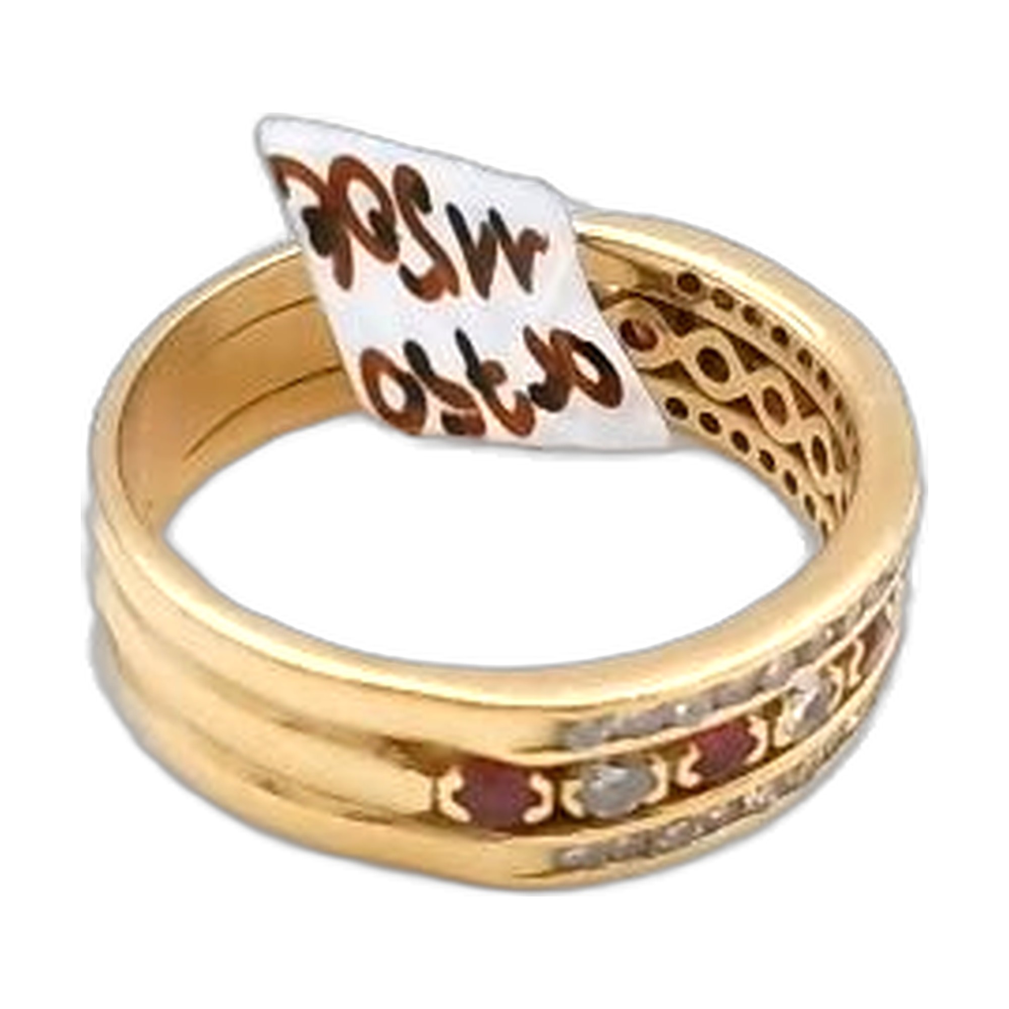 bague en or jaune 18K 750/1000 — vue 8