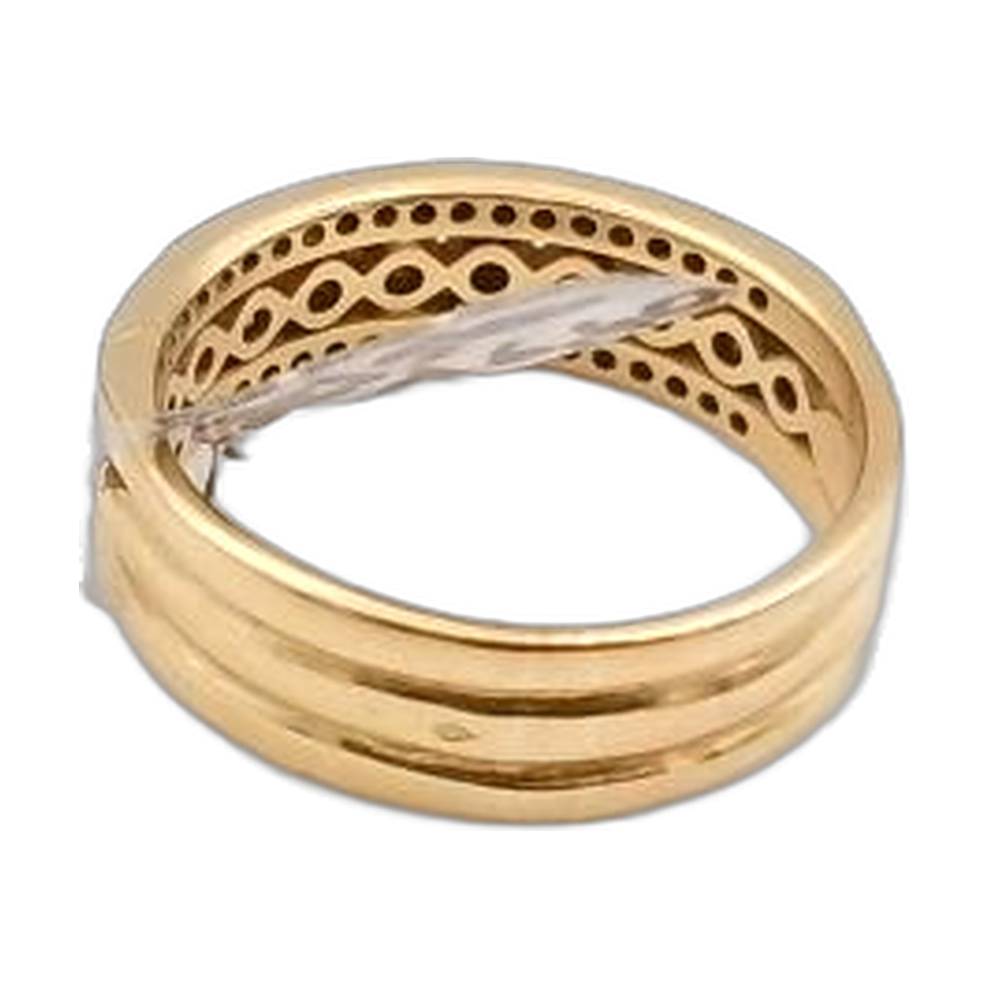 bague en or jaune 18K 750/1000 — vue 9