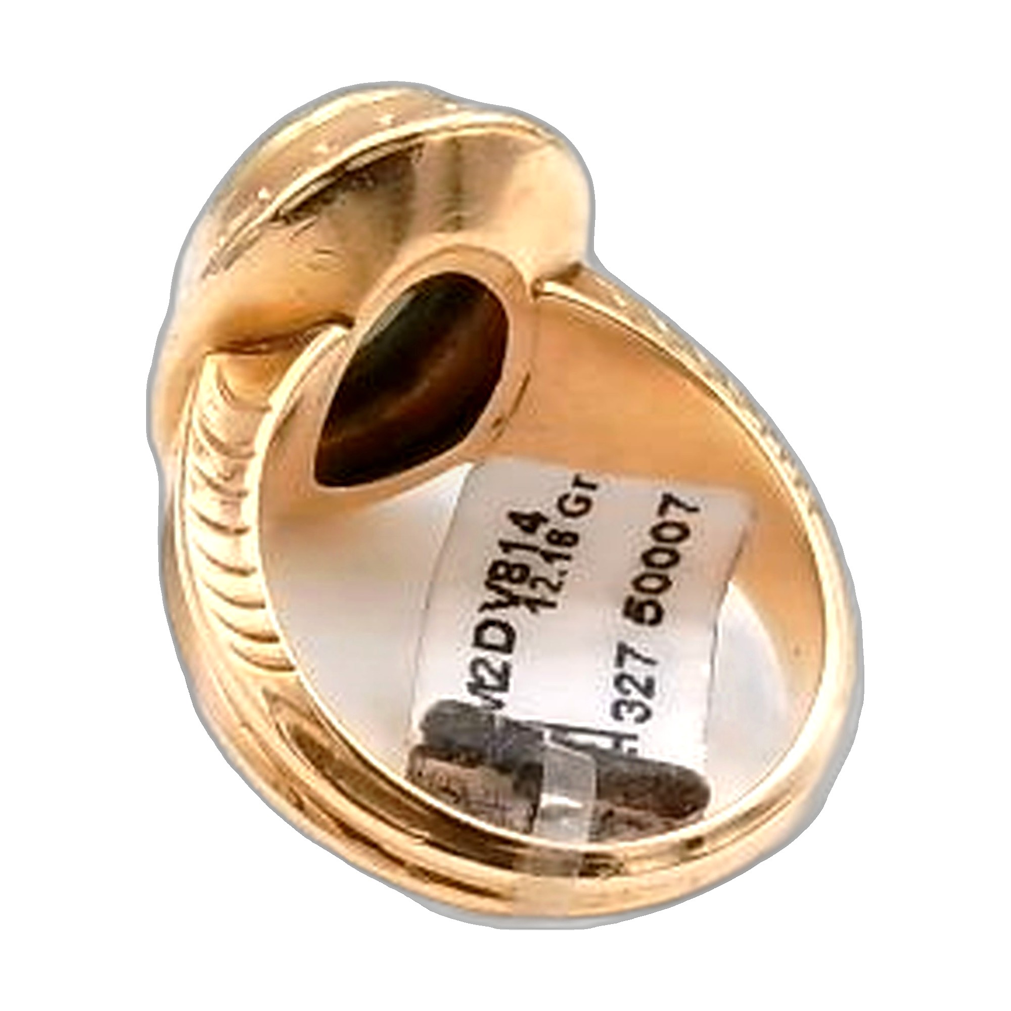 bague marquise jade et diamant — vue 3