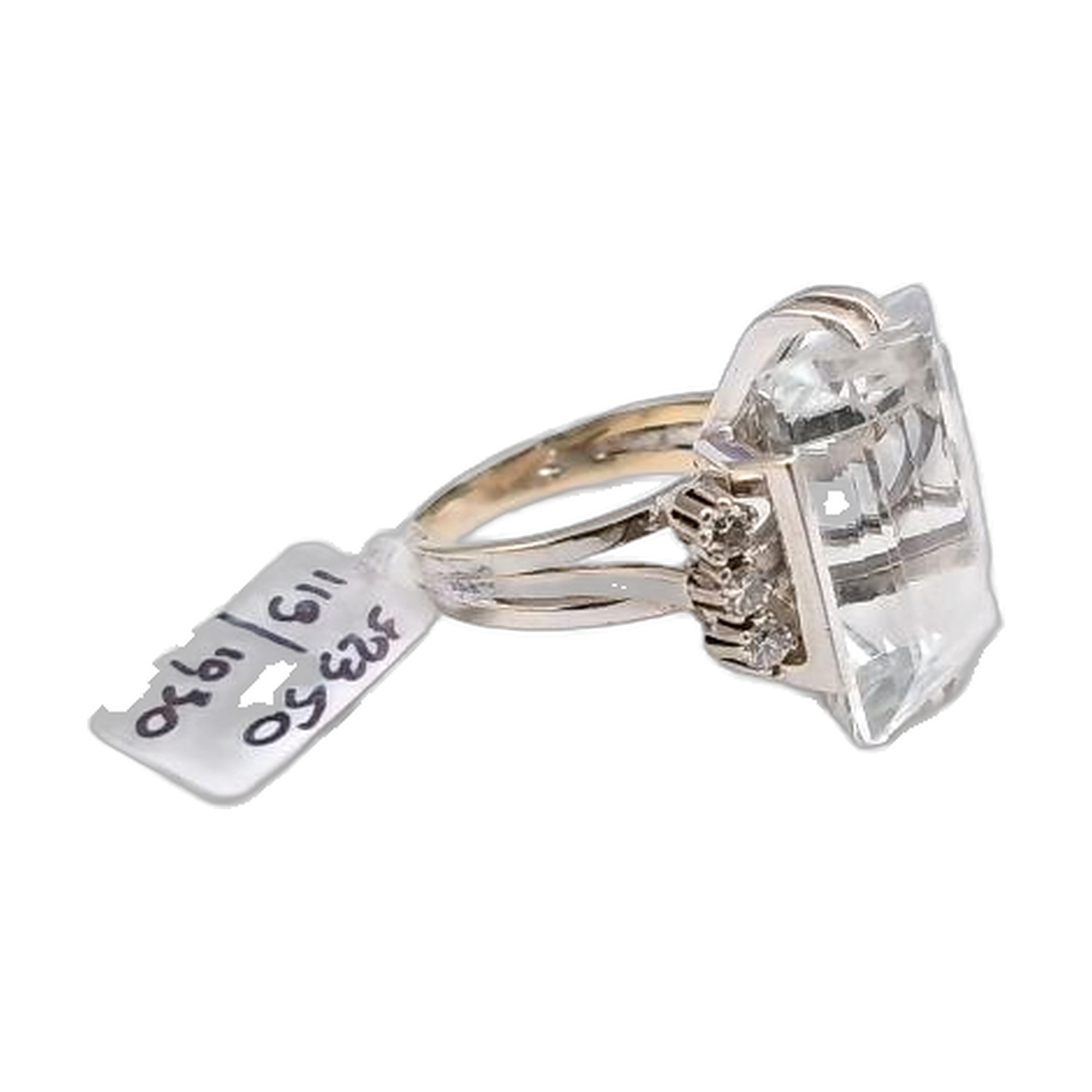 bague or rose 18k 750/1000 rubi et diamant — vue 2