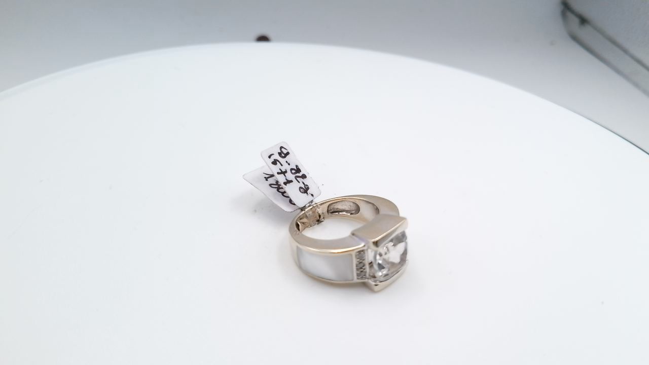 jonc solitaire en or blanc 18K 750/1000 dimant taille coussin 1.5ct approx — vue 10