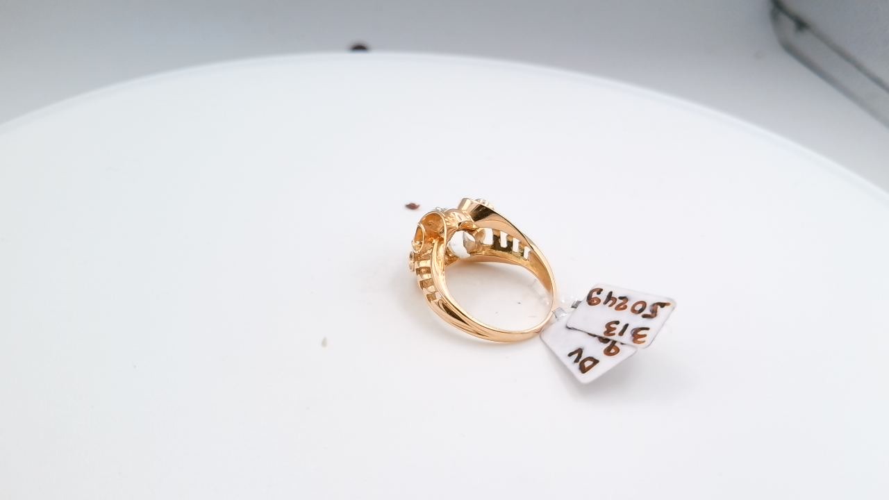 bague style art deco type 1930 diamant taille ancienne — vue 6