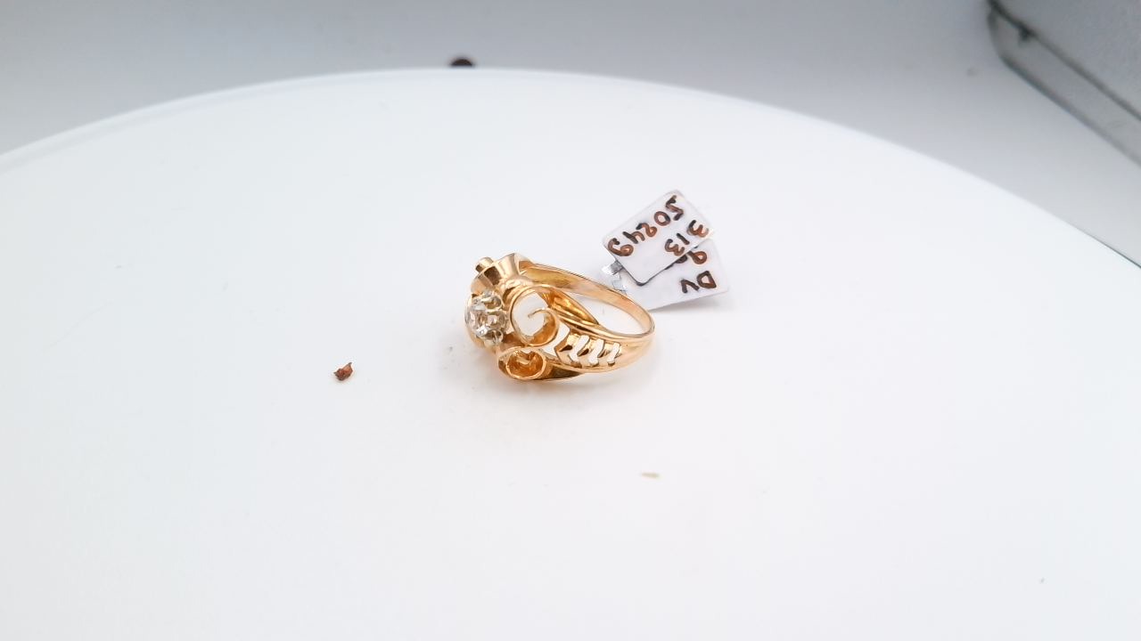 bague style art deco type 1930 diamant taille ancienne — vue 8
