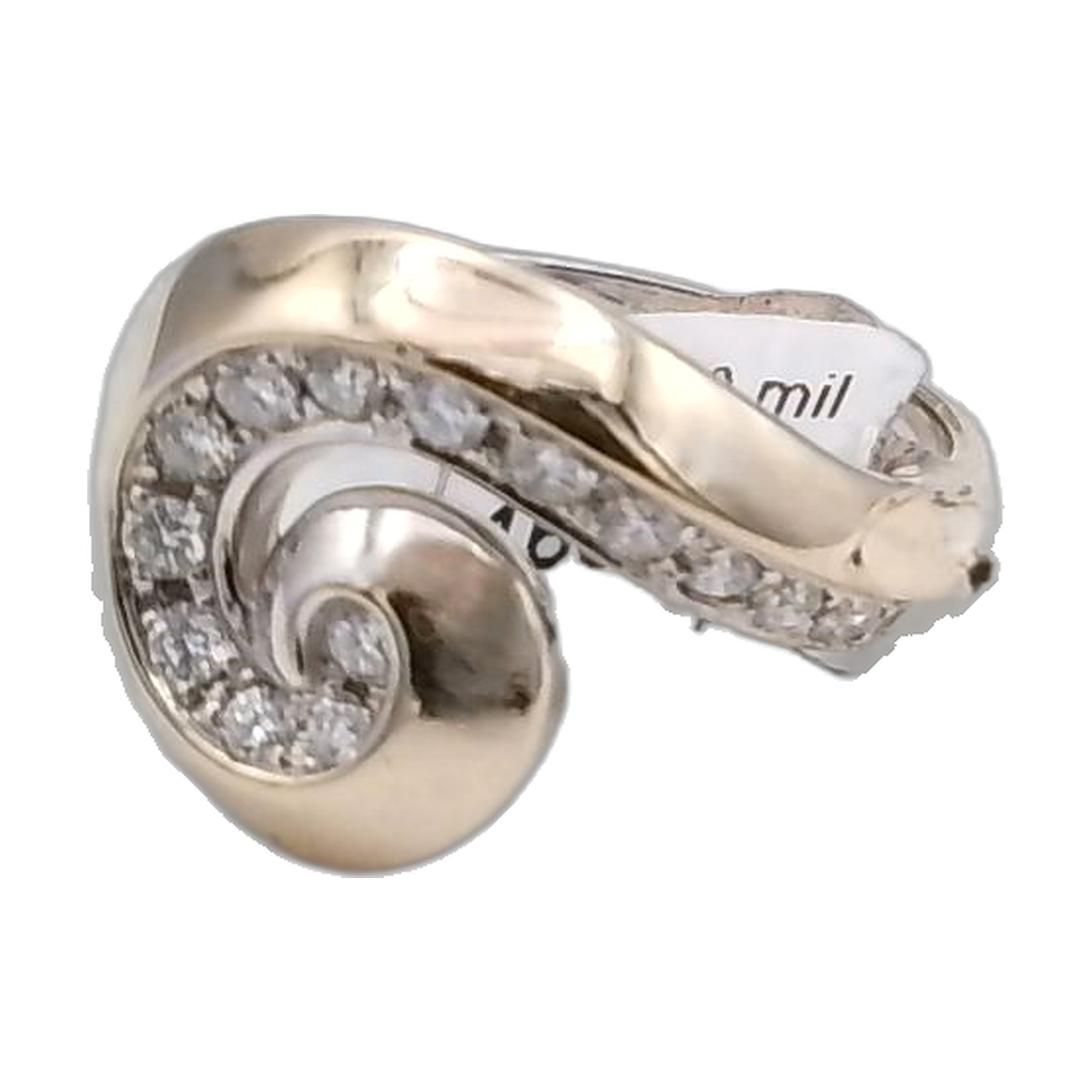 bague or blanc 18K 750/1000 diamants — vue 6