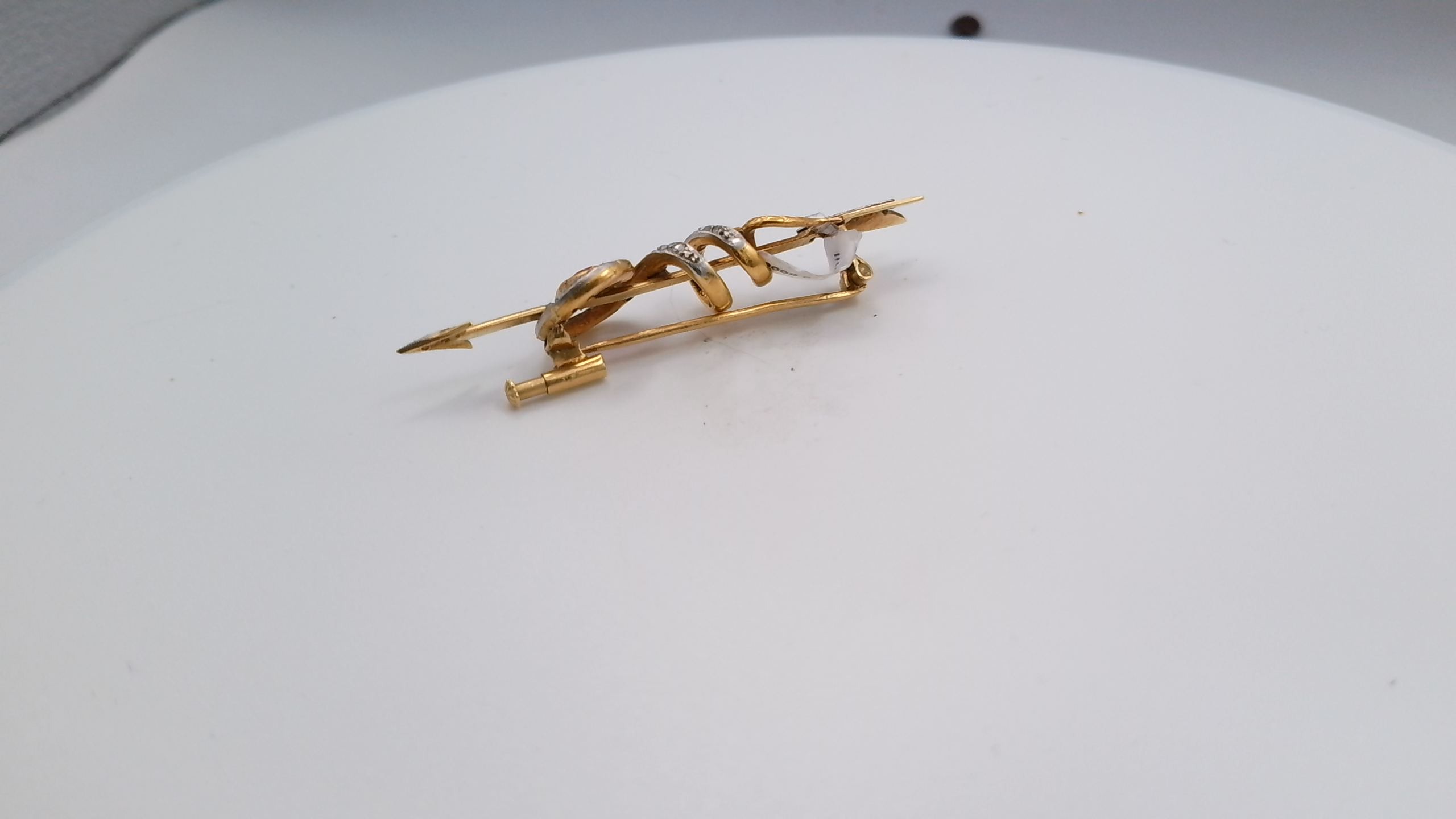 broche en or jaune 18K 750/1000 — vue 4