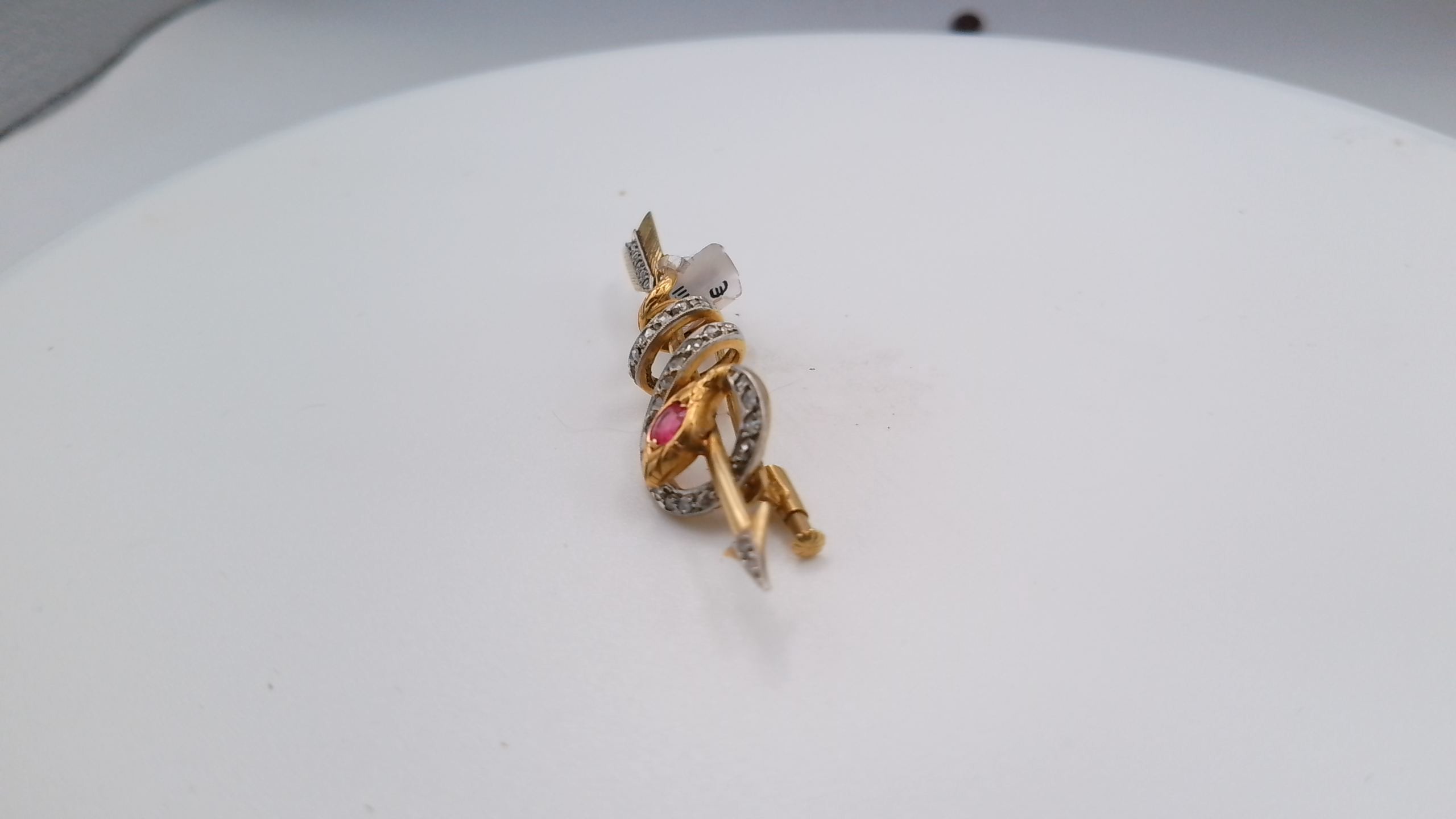 broche en or jaune 18K 750/1000 — vue 5