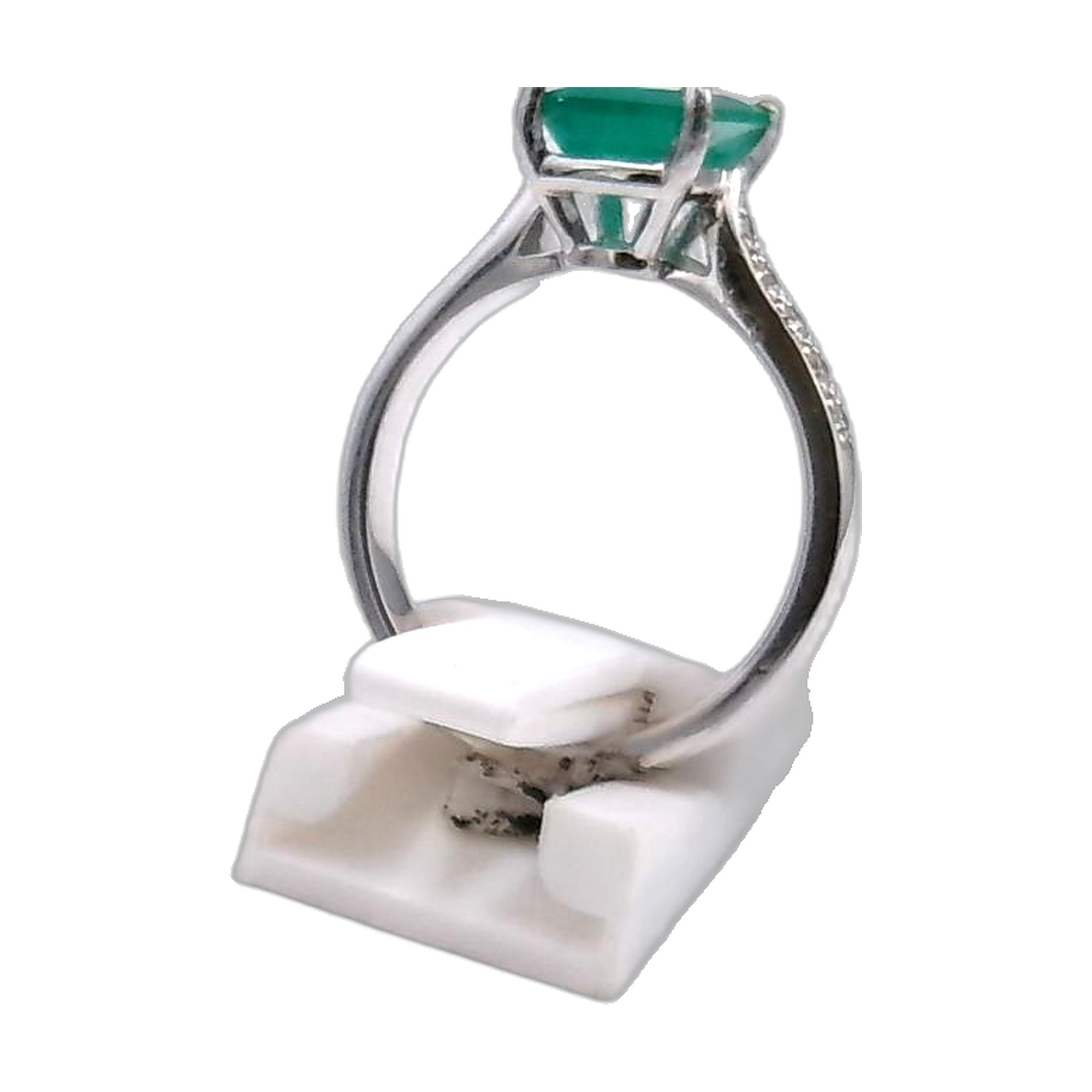 solitaire emmeraude diamant — vue 5