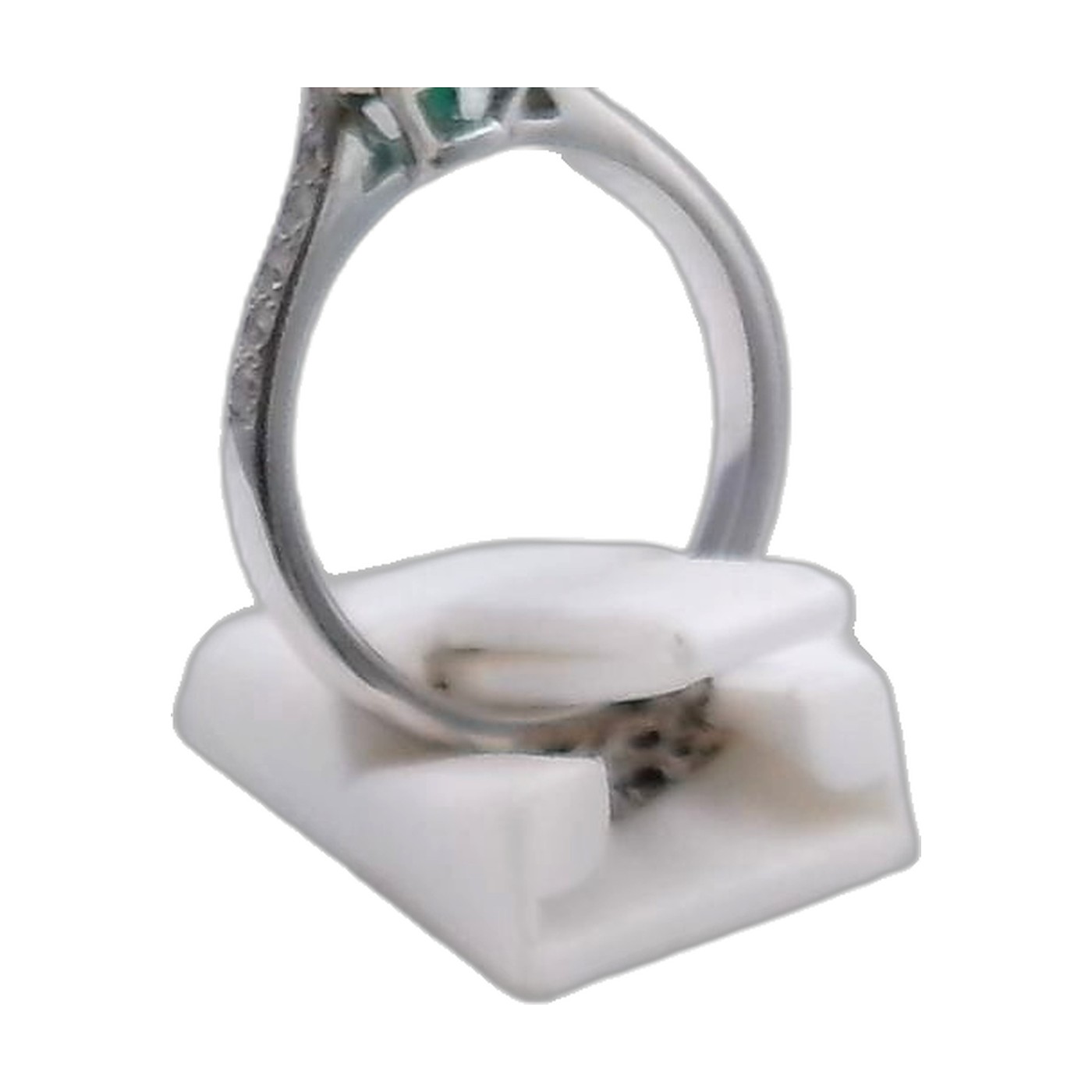solitaire emmeraude diamant — vue 6