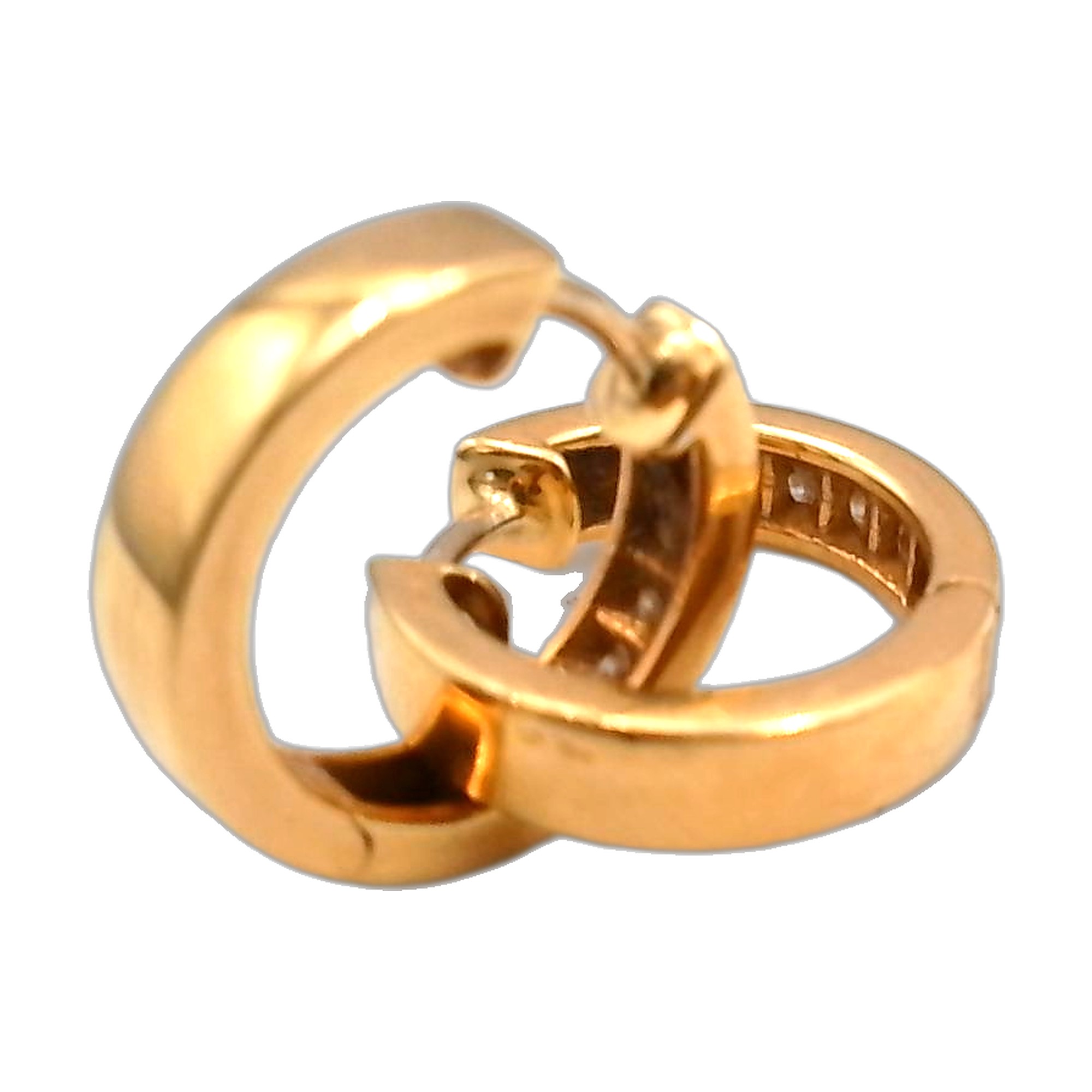 Boucle d 'oreille en or 18K 750/1000 a charniere — vue 3