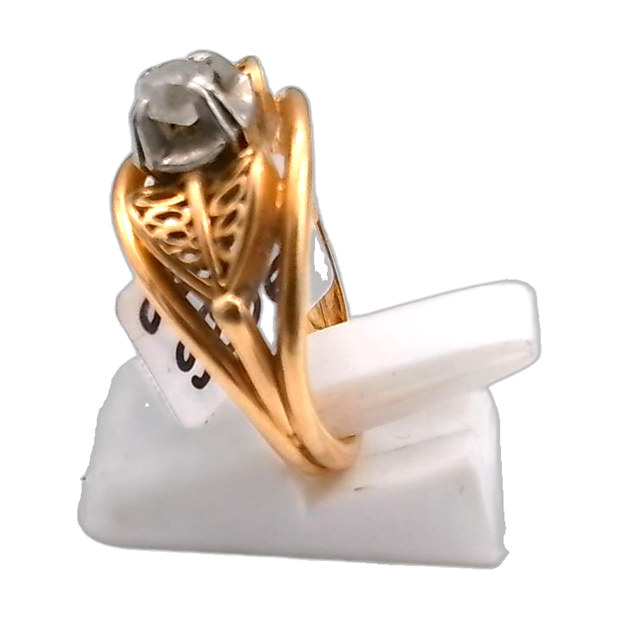 bague art deco en diamant taille ancienne — vue 3