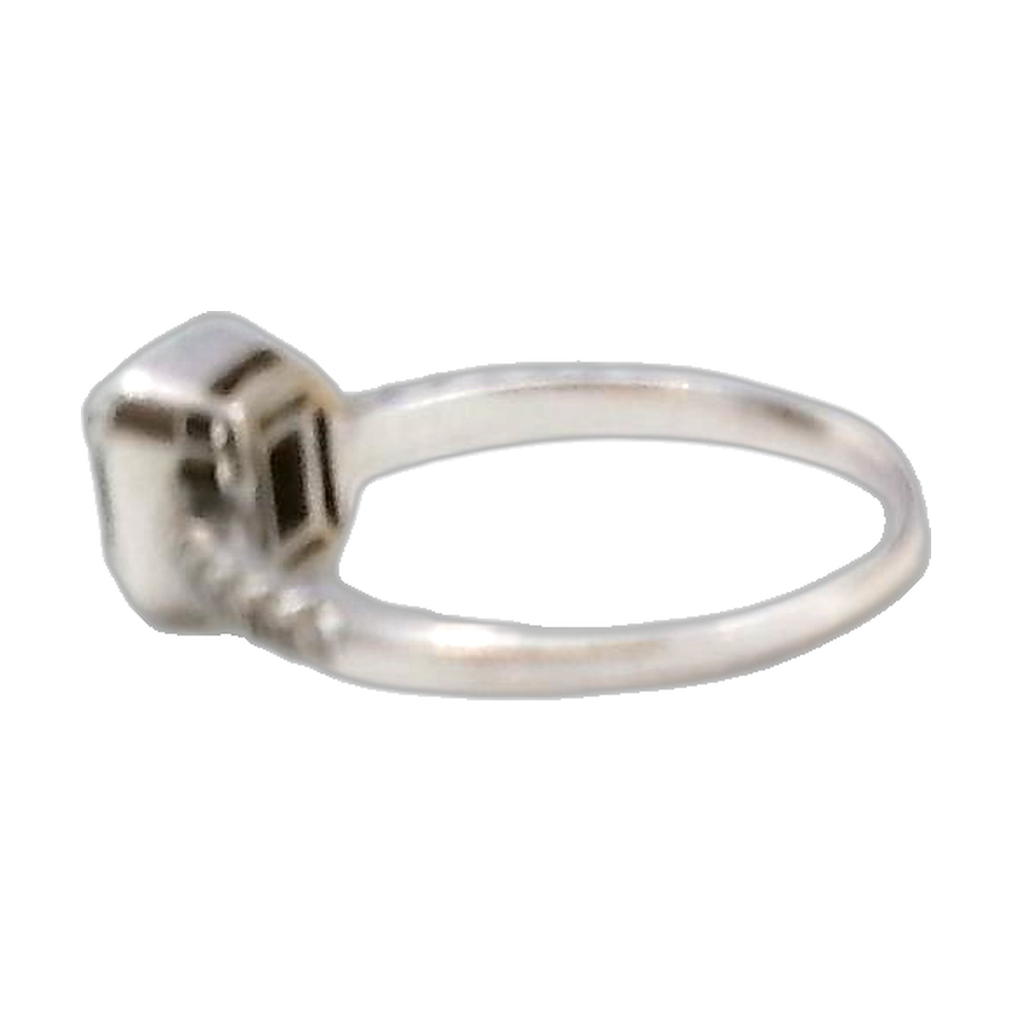 Bague or blanc 18k 750/1000 diamant — vue 3