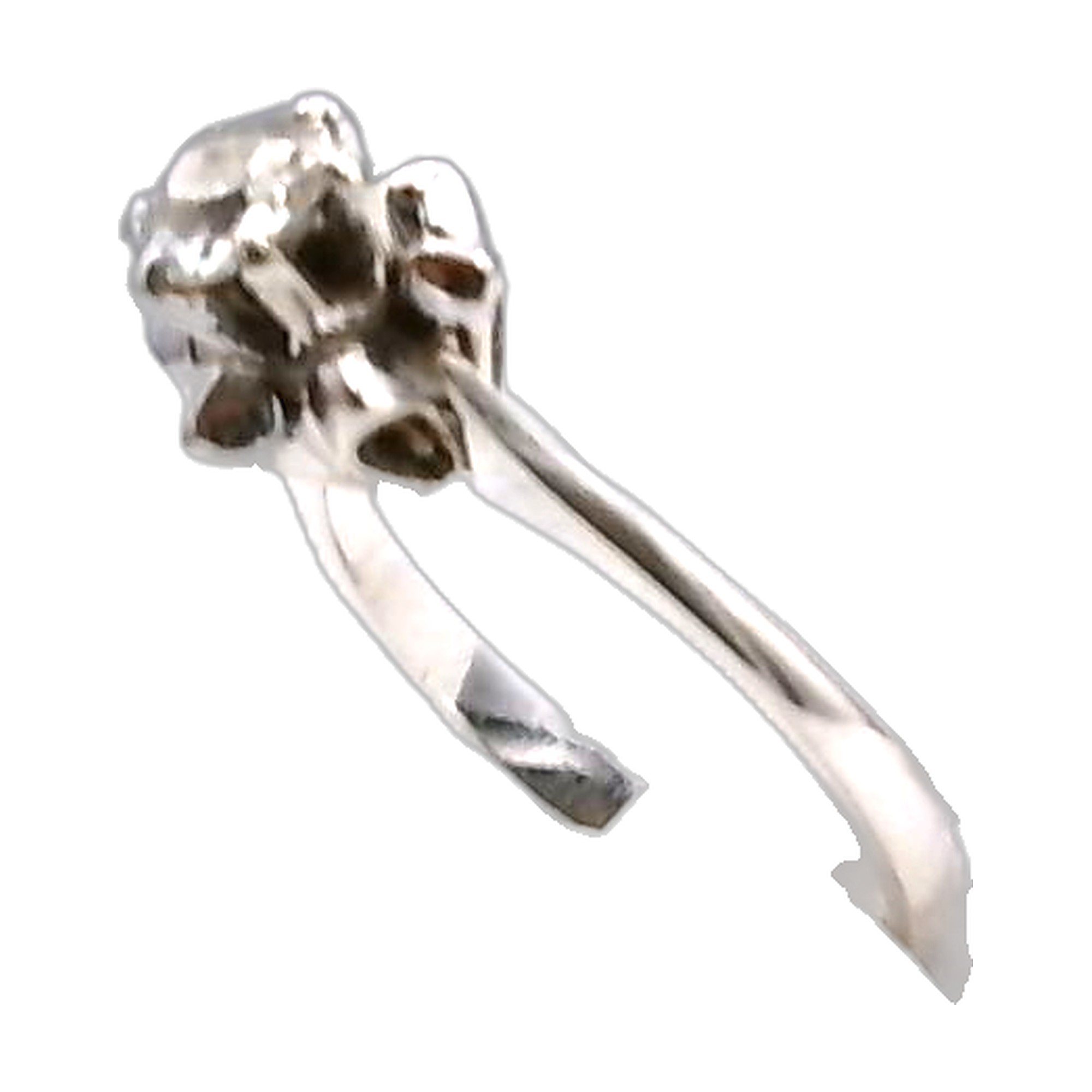 bague solitaire or blanc et diamant — vue 3
