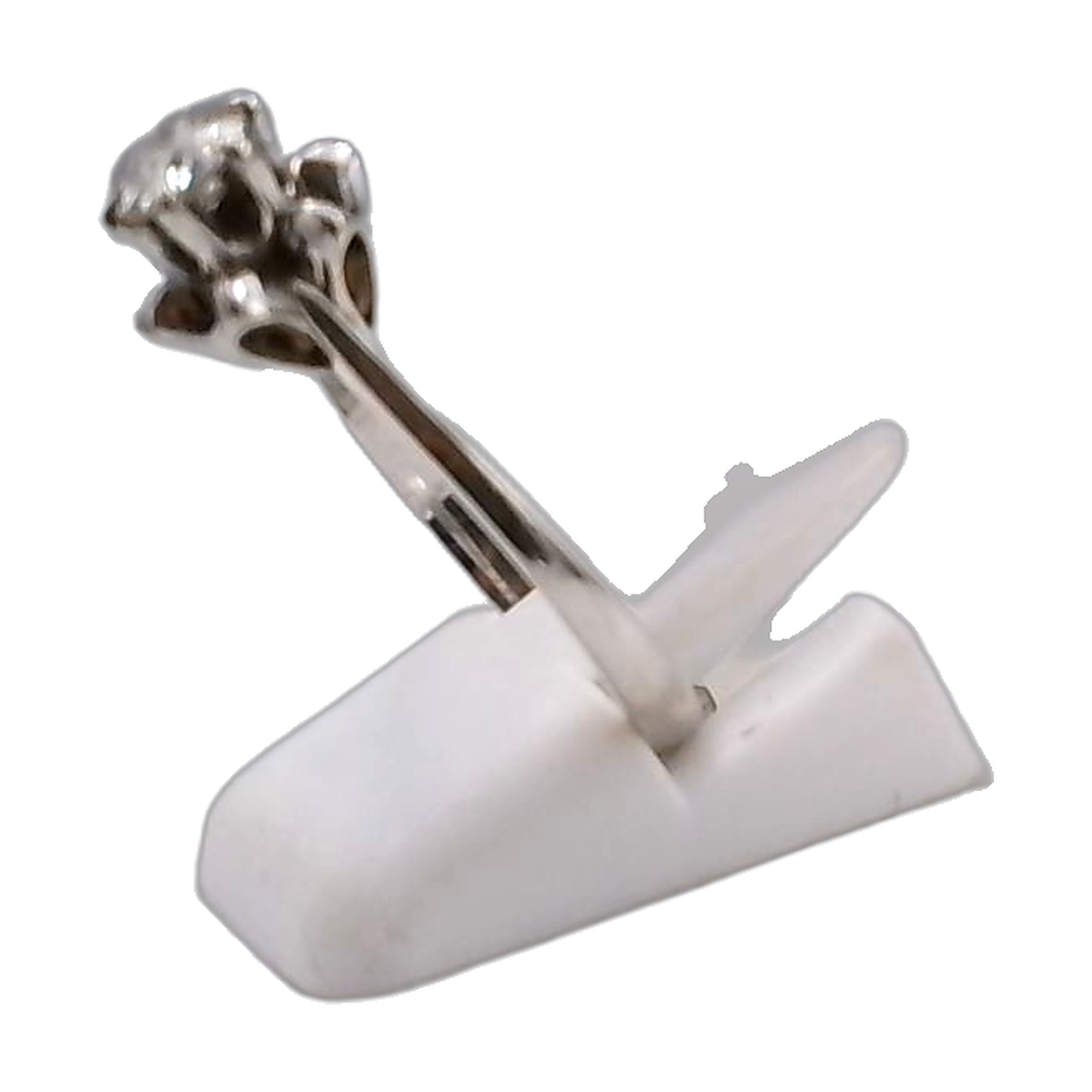 bague solitaire or blanc et diamant — vue 6