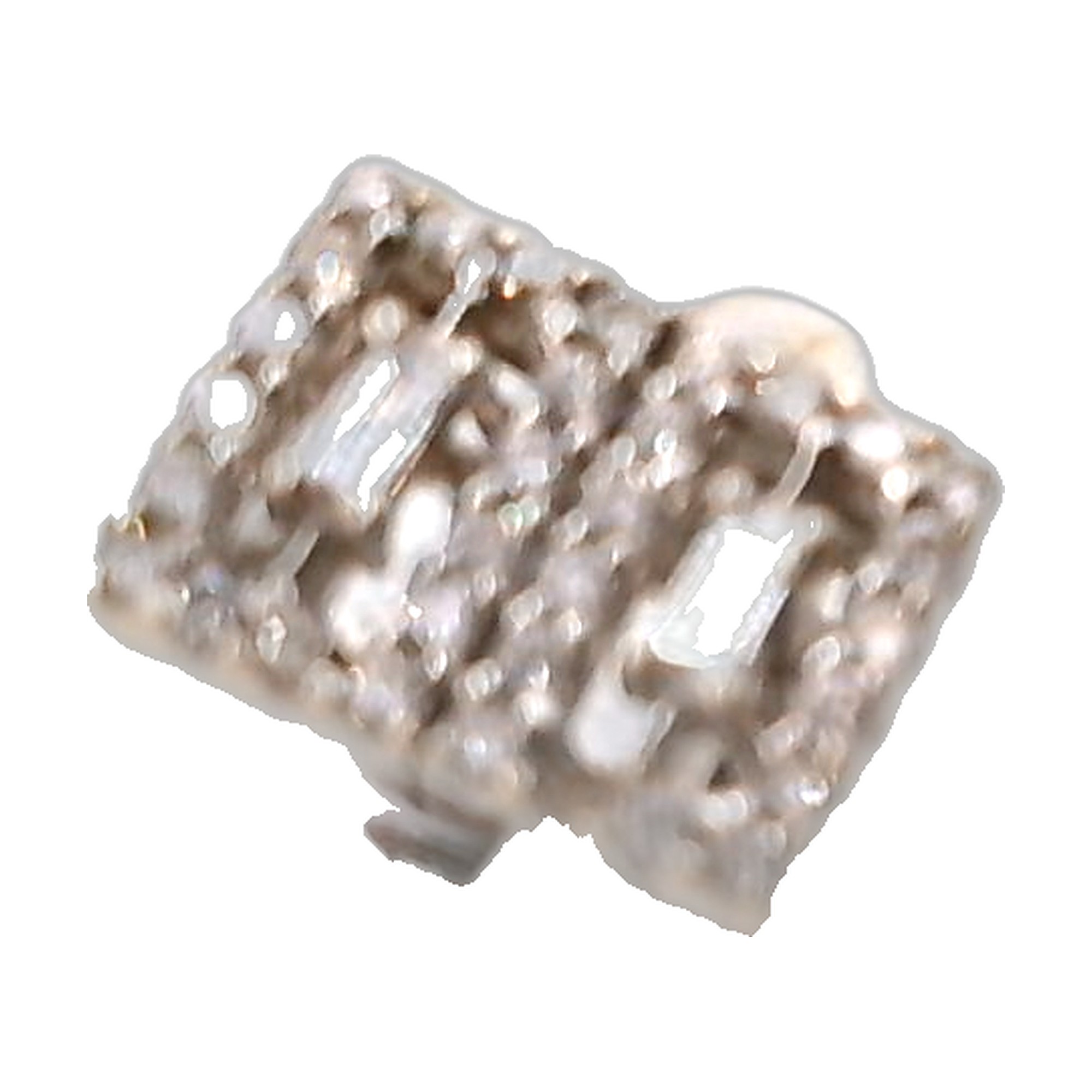 bague art deco en or blanc 18L 750/1000 — vue 3