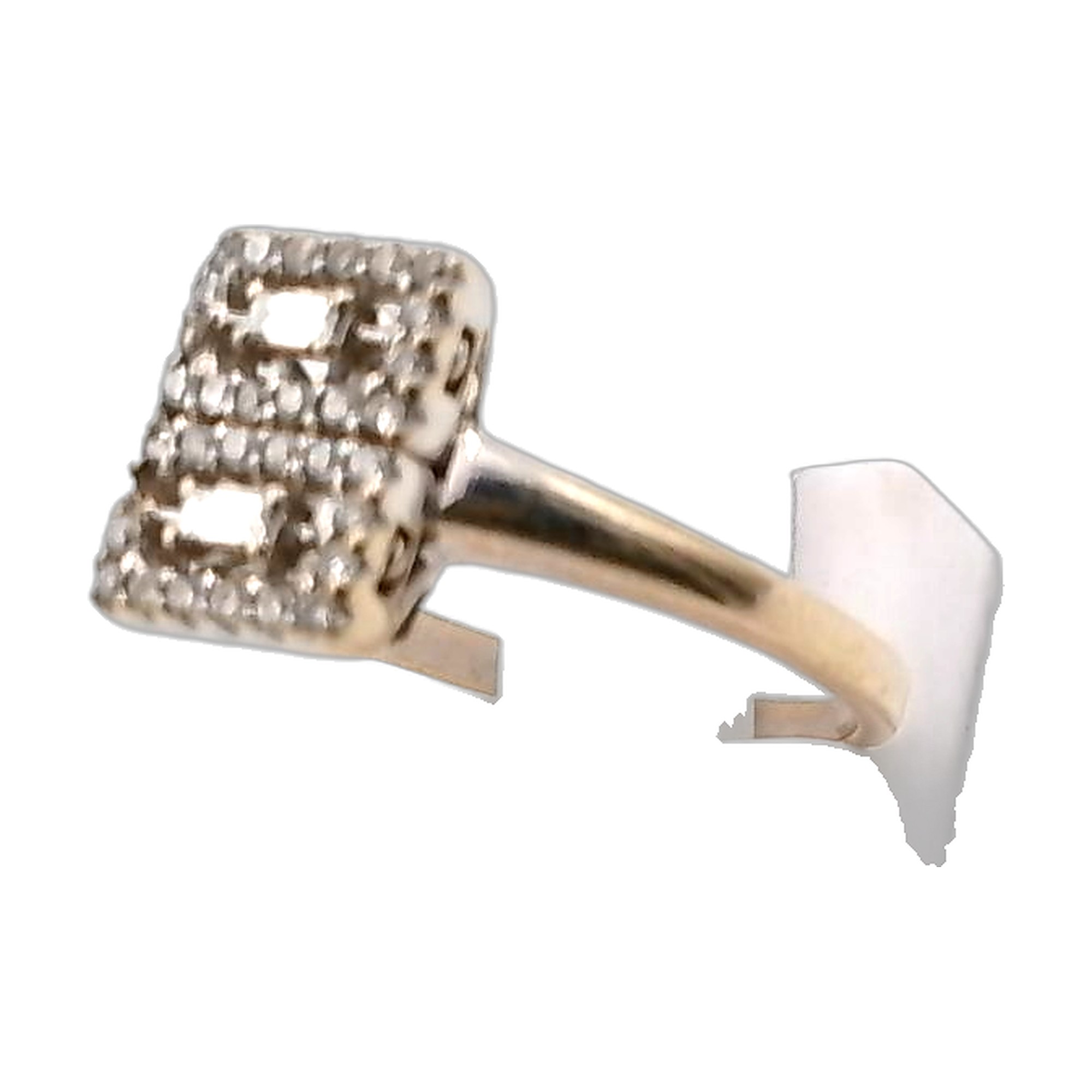 bague art deco en or blanc 18L 750/1000 — vue 5