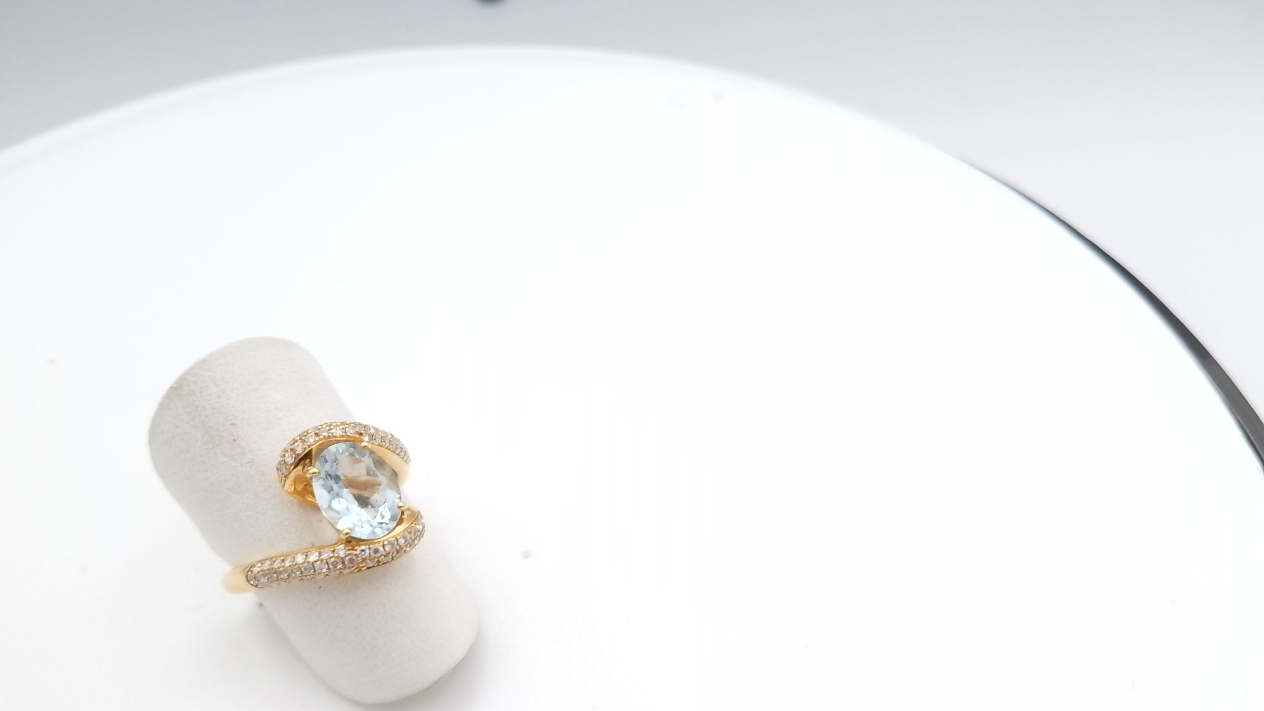 bague topaze et diamant — vue 6