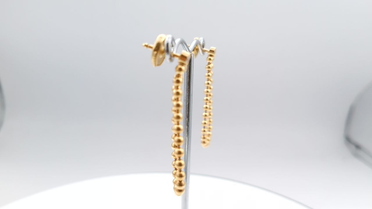boucle d'oreilles or jaune 18K 750/1000 — vue 3