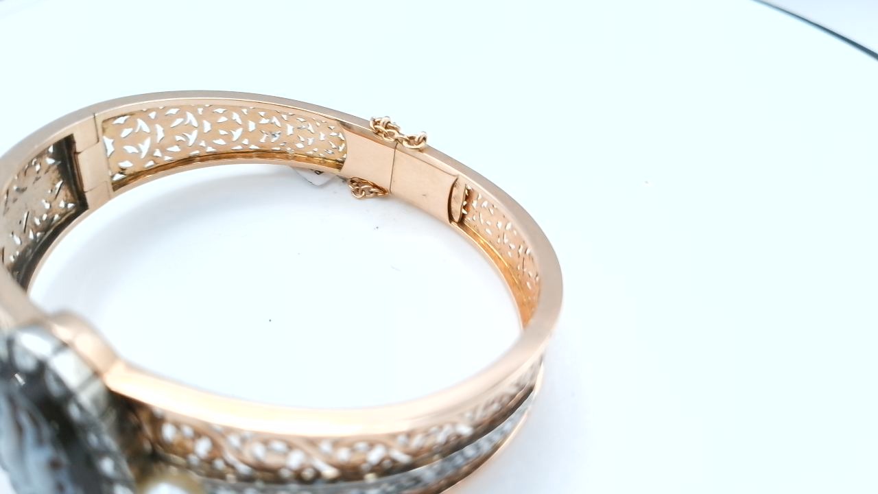 bracelet manchette or rose de 1880 approximativement — vue 2