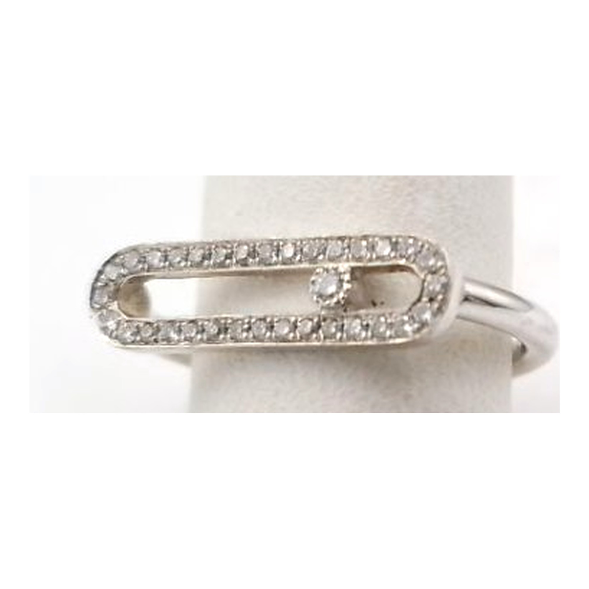 bague en or blanc et diamant — vue 5