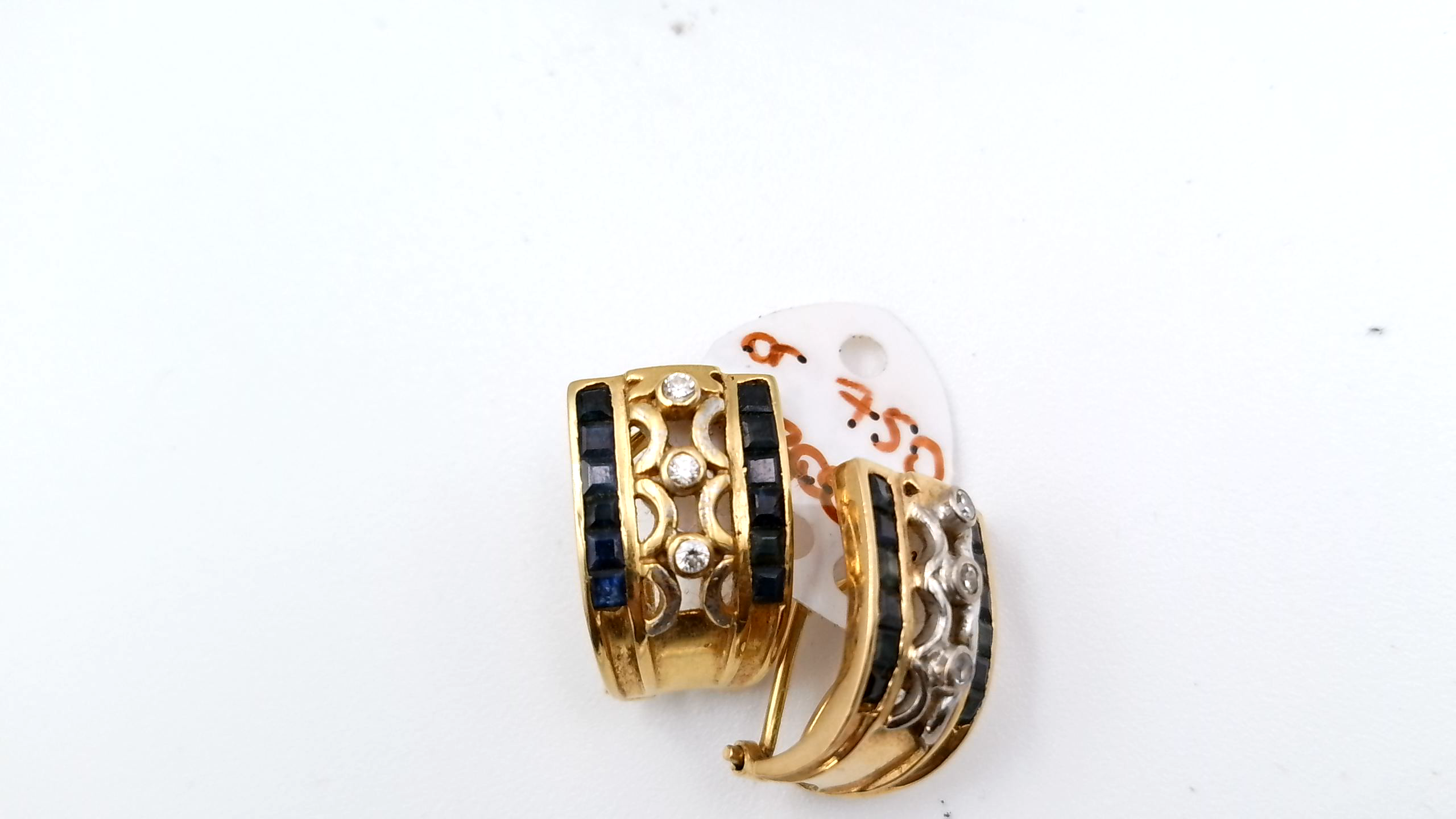 Boucle d 'oreil a clips et tige or jaune 18K — vue 2