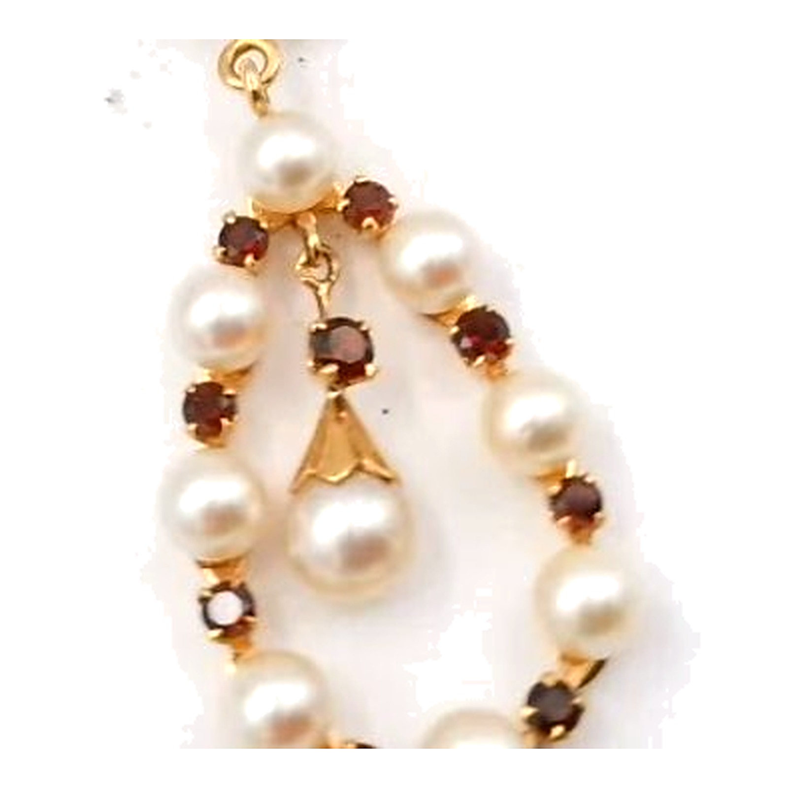 pendentif or jaune avec perle et grena — vue 2