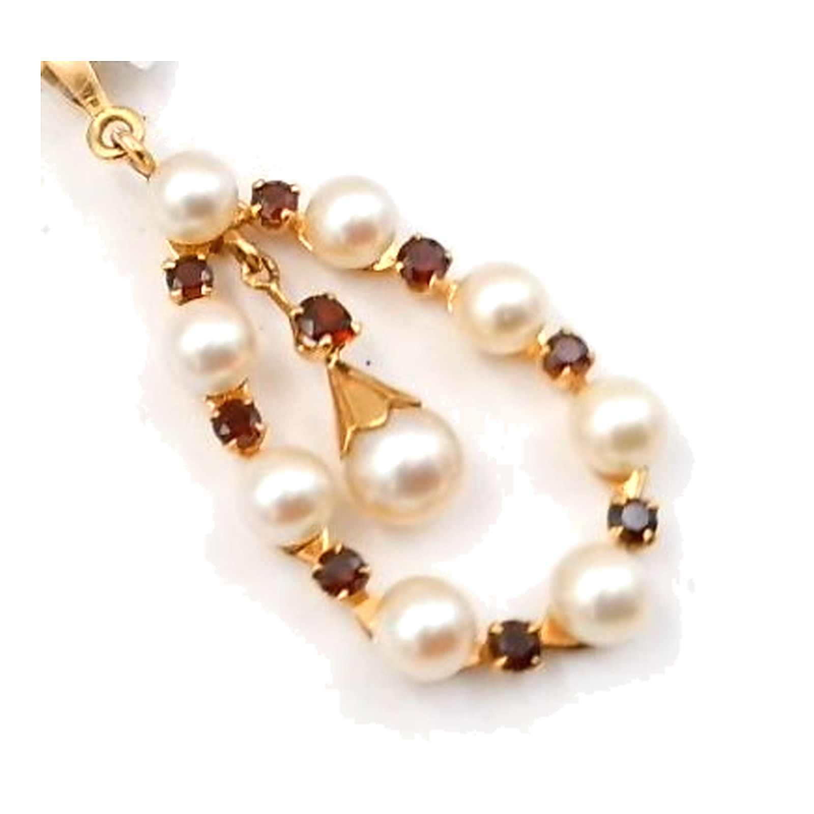 pendentif or jaune avec perle et grena — vue 3