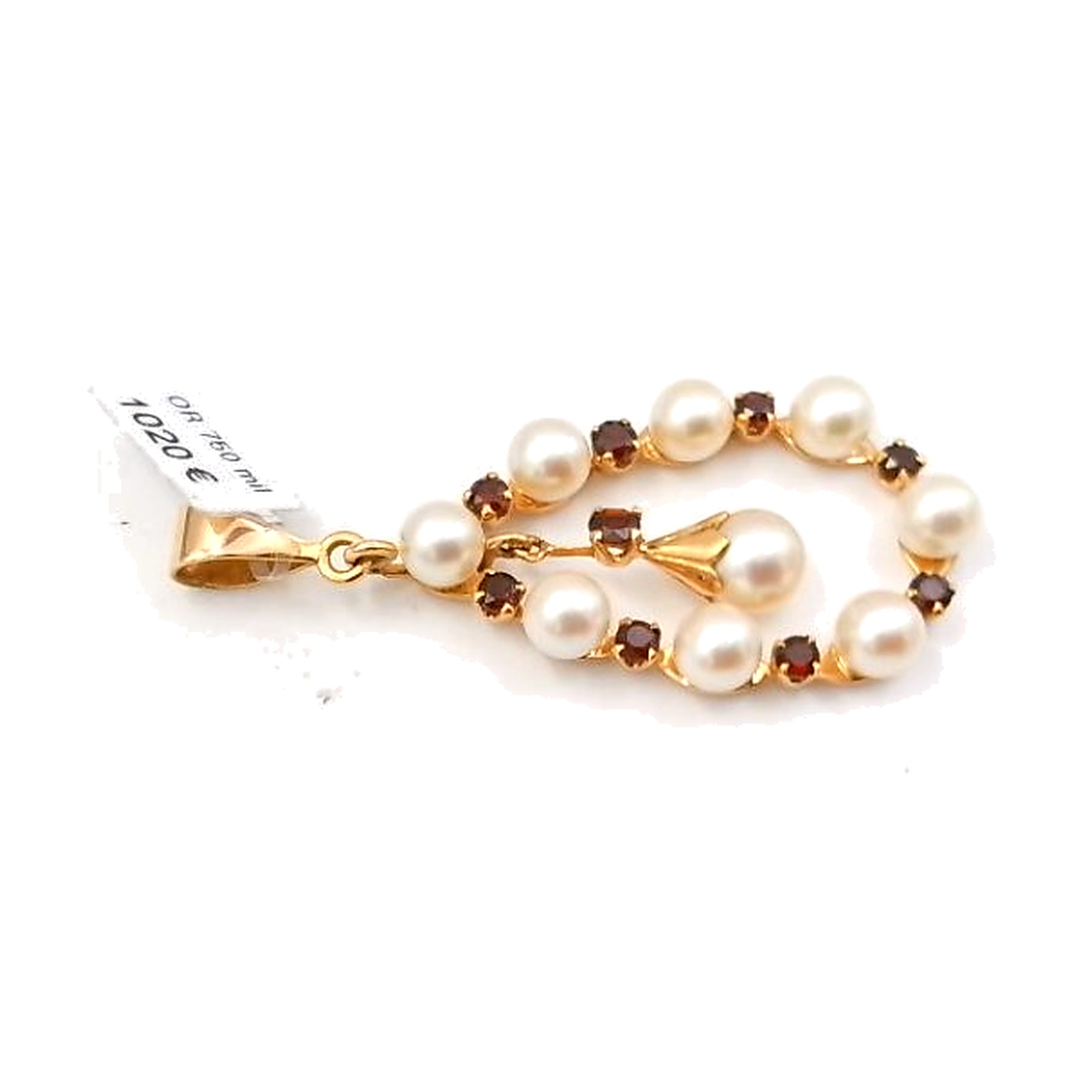 pendentif or jaune avec perle et grena — vue 4