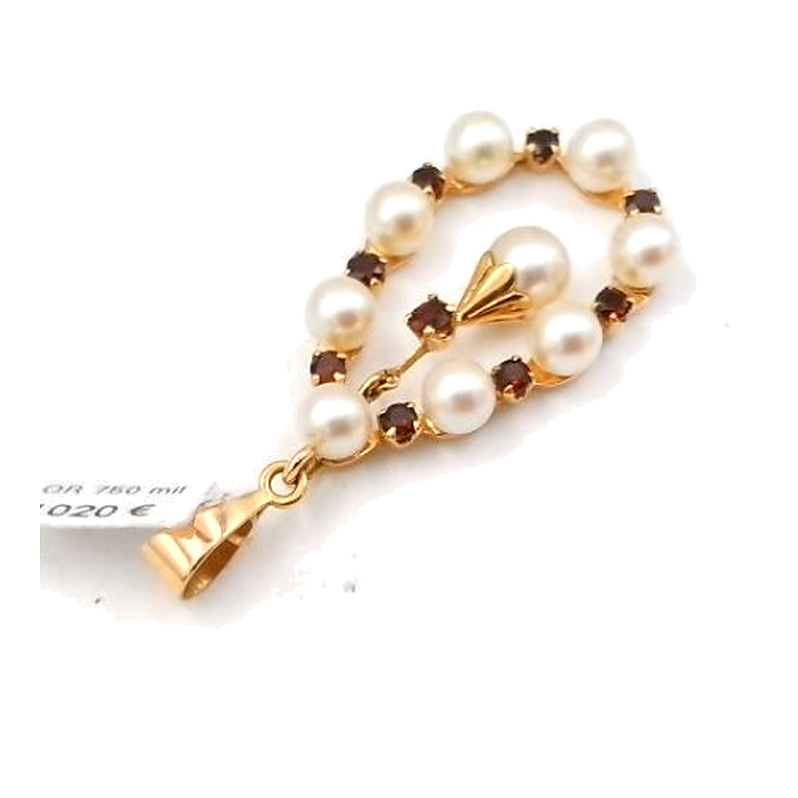 pendentif or jaune avec perle et grena — vue 5