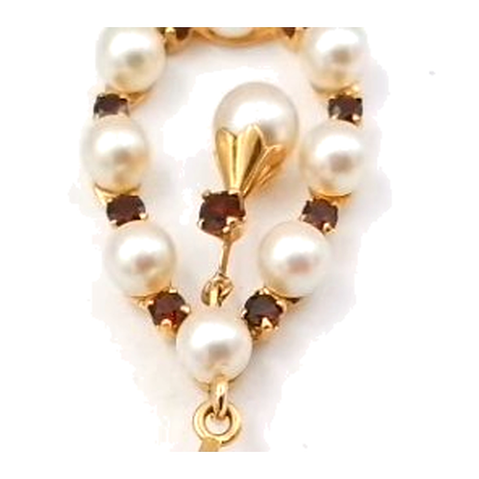 pendentif or jaune avec perle et grena — vue 6