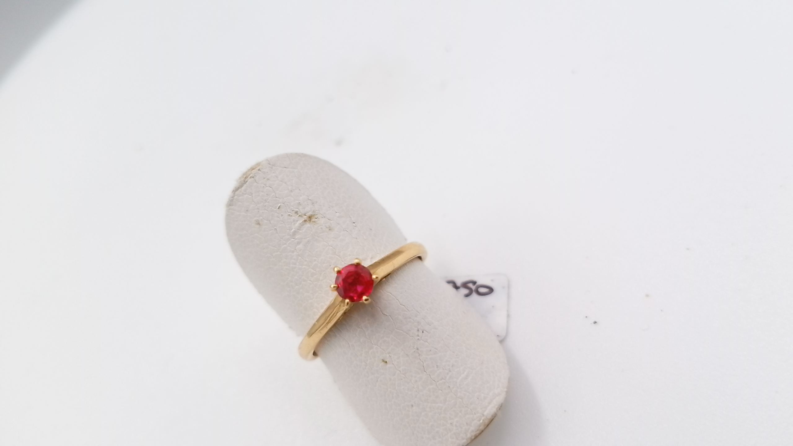 bague or jaune  rubis — vue 5