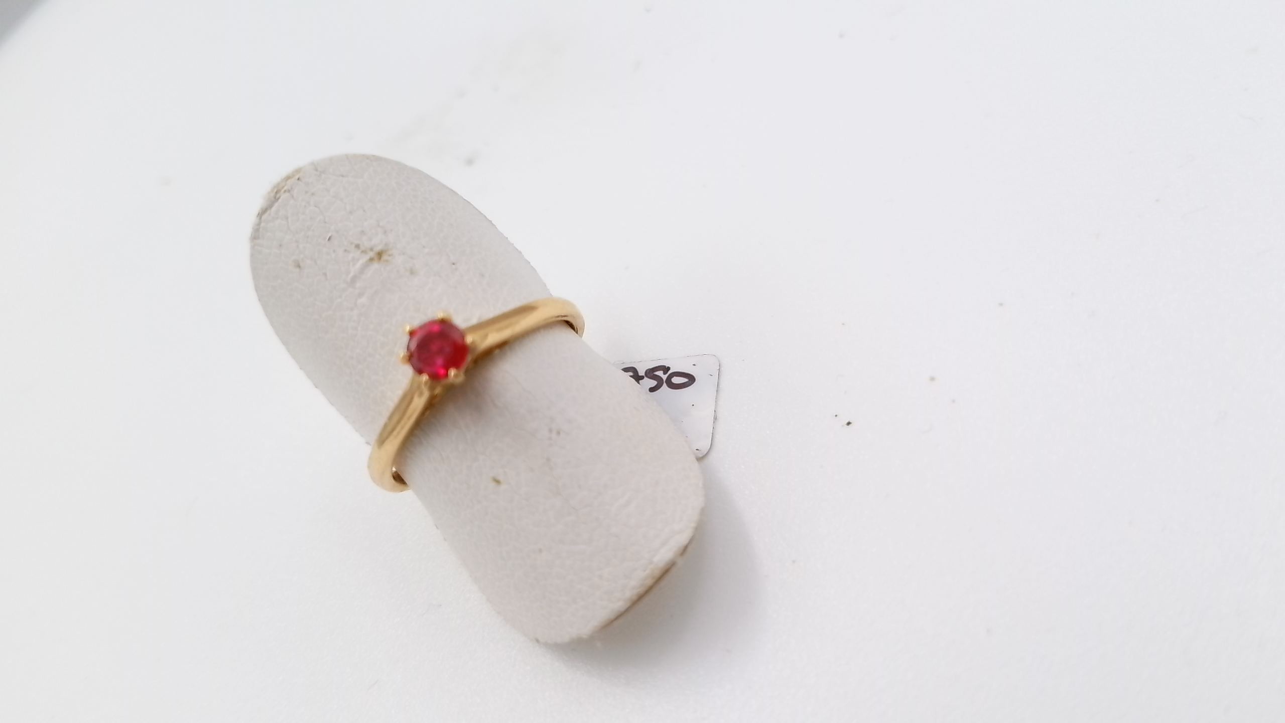 bague or jaune  rubis — vue 6